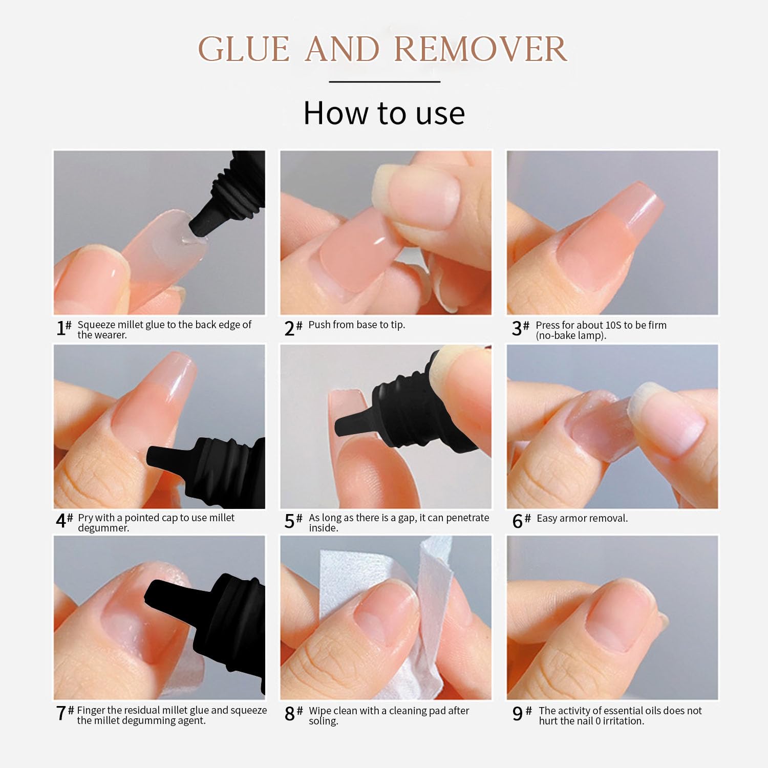 Wumawu Nail Glue Gel with Remover 10g 10ml Set