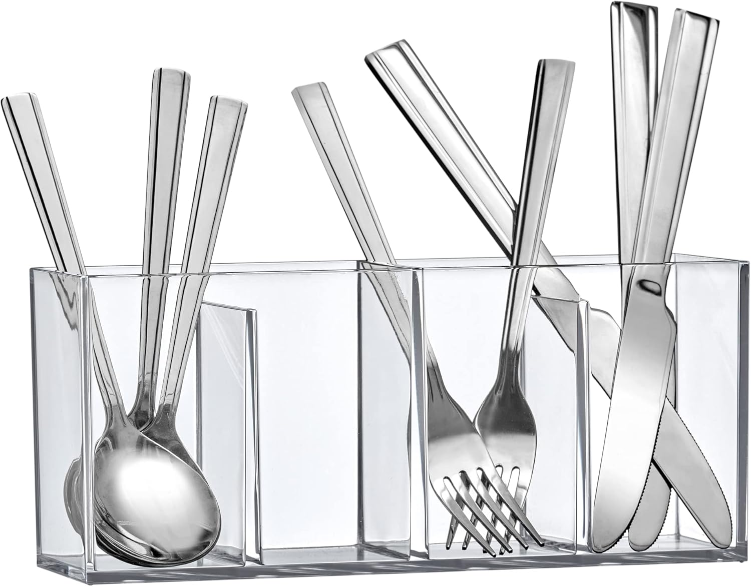 Amazing Abby - 4-Compartment Makeup Organizer with Brush Holder