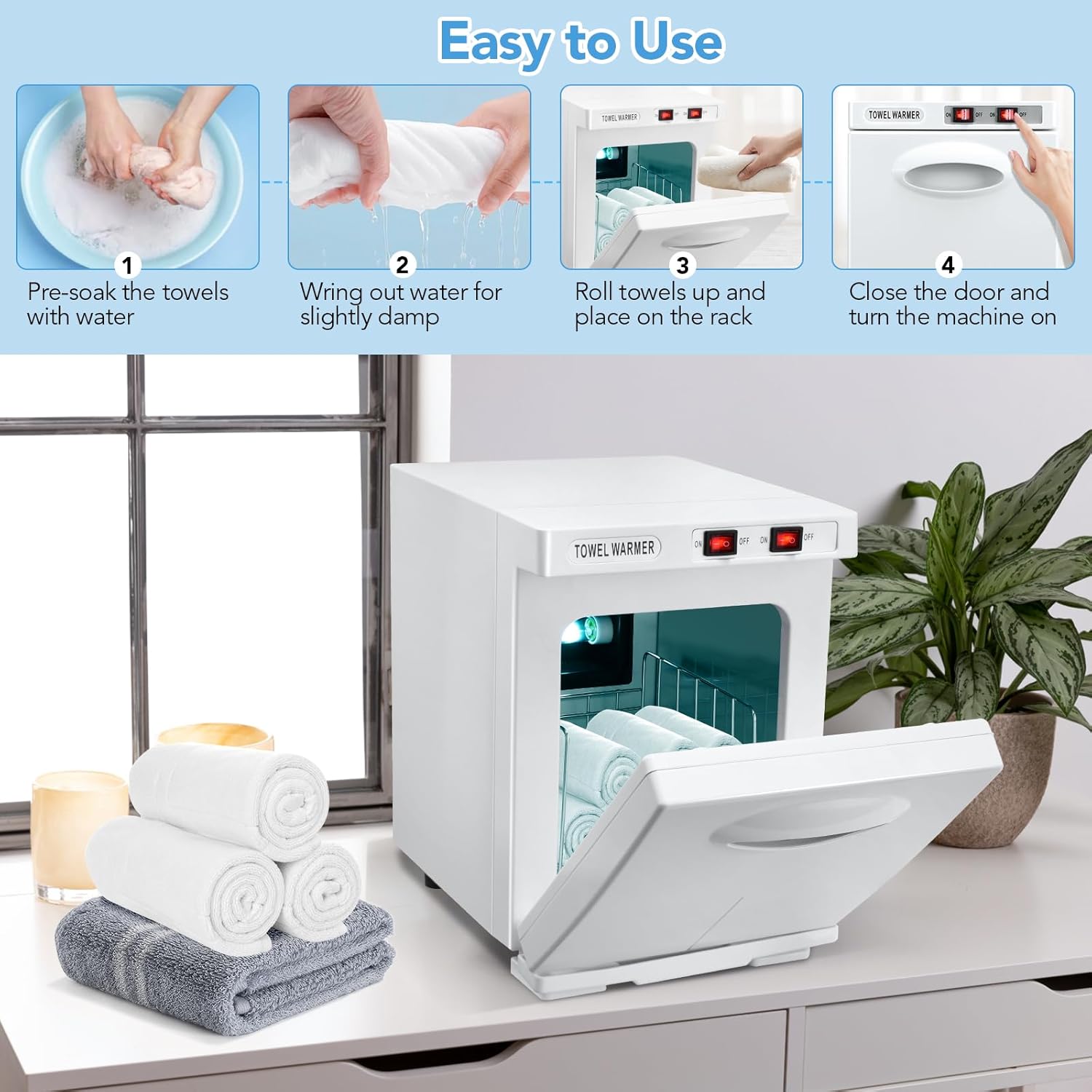 Soiiw Towel Warmer 5L Capacity for Home and Salon Use