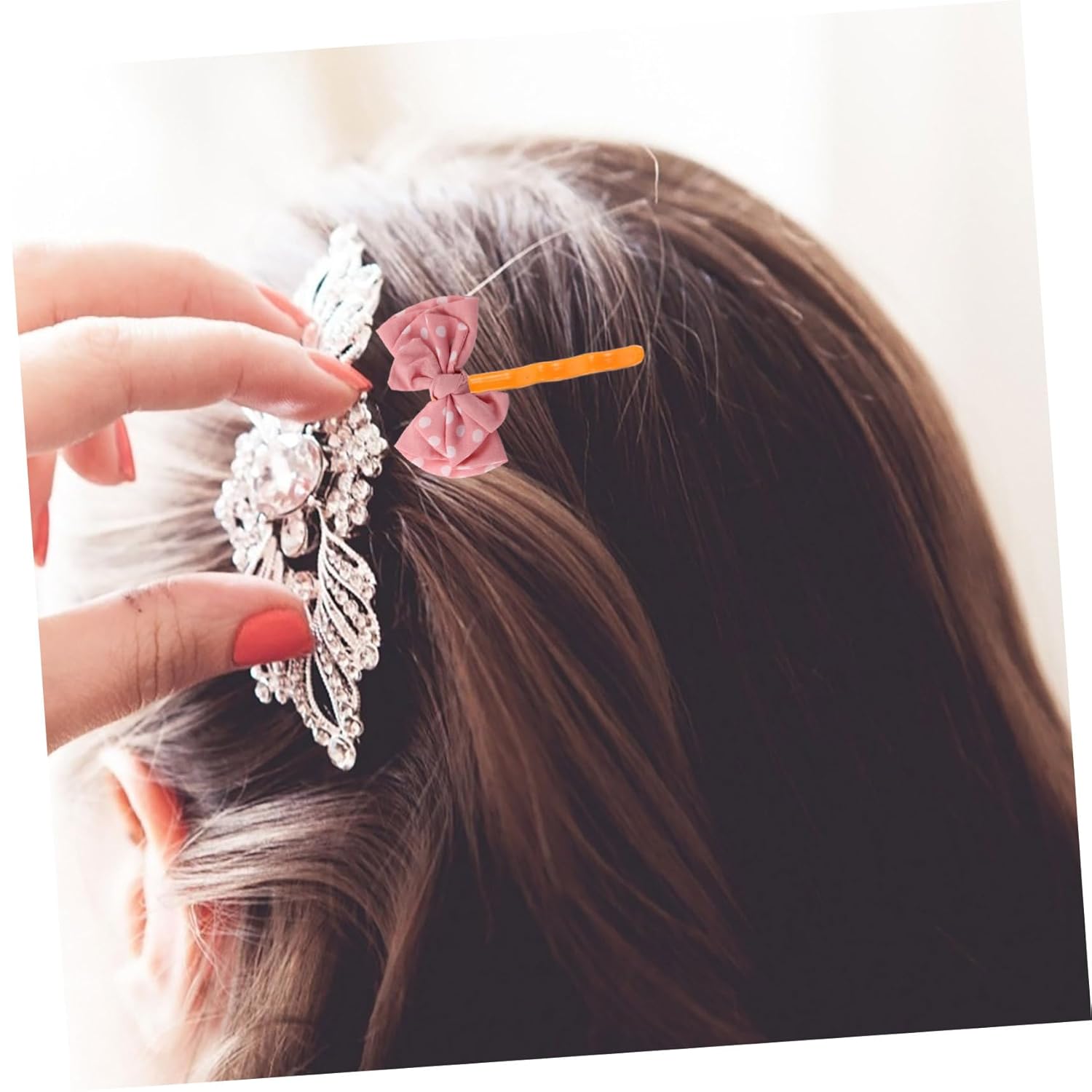 WOONEKY 60pcs Plastic Hairpin Holders for DIY Hair Accessories