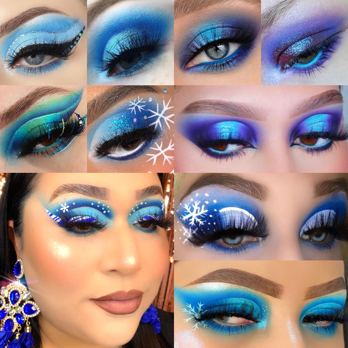 Blue Christmas Eyeshadow Palette 18 Colors