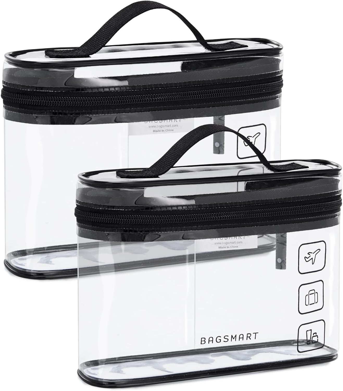 BAGSMART TSA Approved Clear Toiletry Bag 2 Pack 1