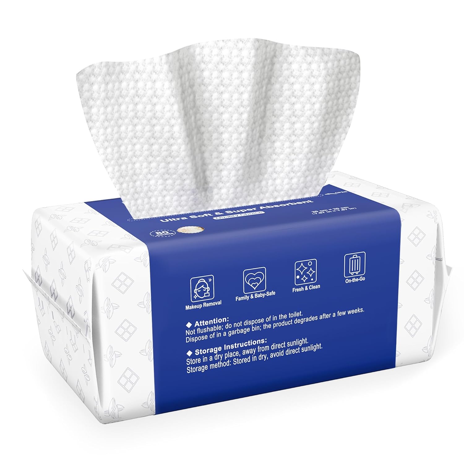 Ourmed Life Face Wipes 480 Count Biodegradable Clean Cloths for Sensitive Skin