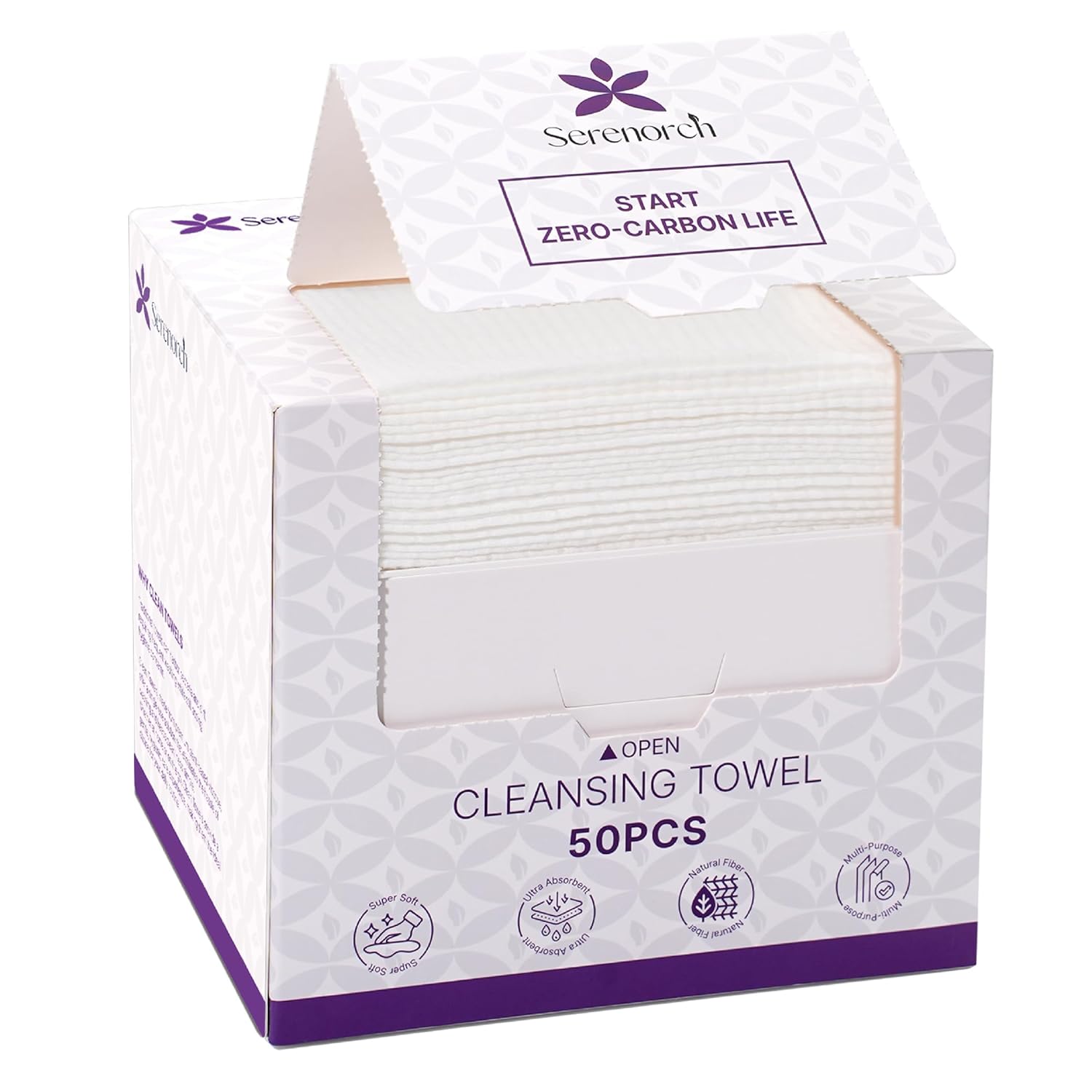 Serenorch Disposable Face Towelettes 10x12 50 Count