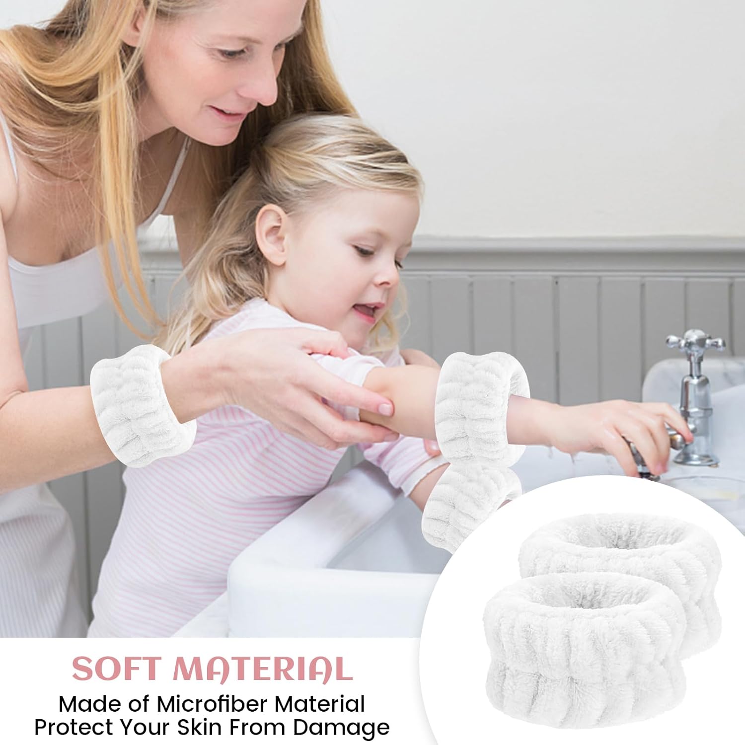 OROGHT Microfiber Wrist Towels for Face Washing 8Pcs Set