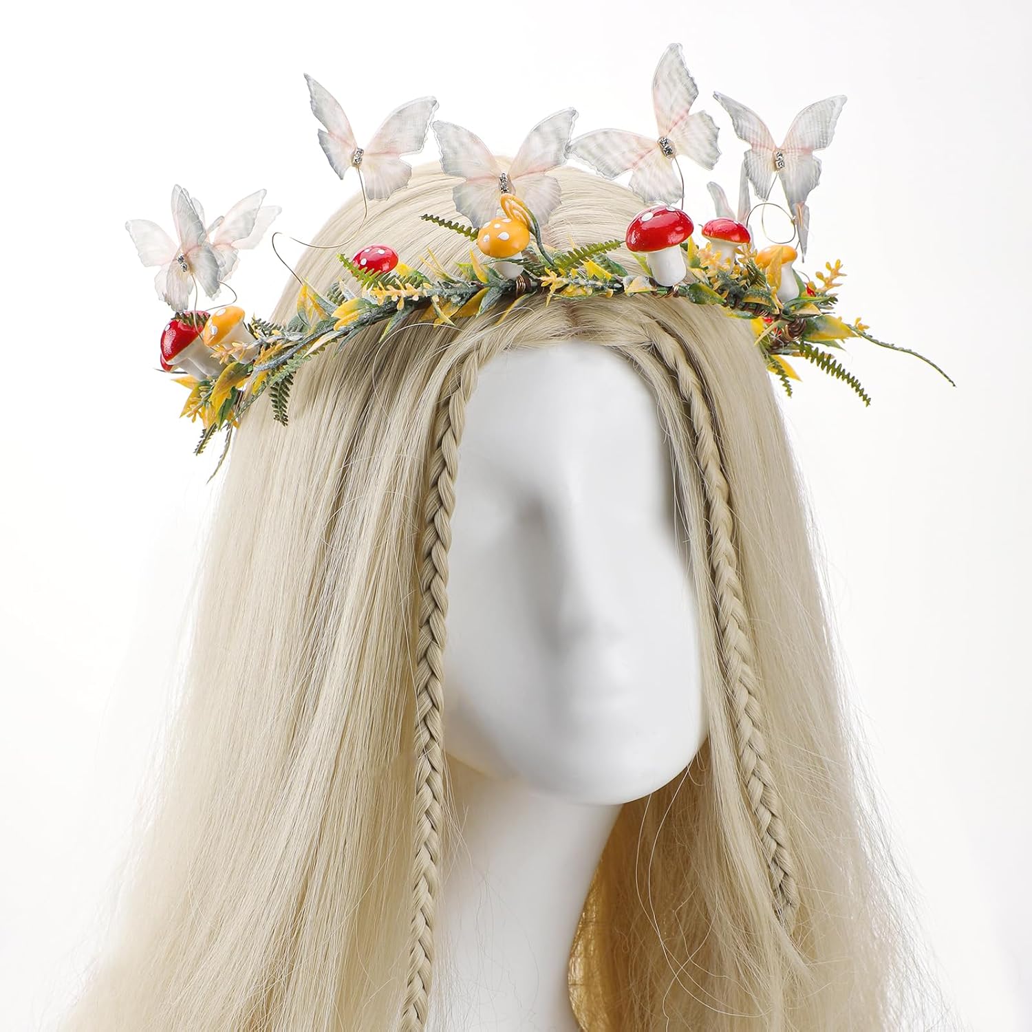 Butterfly Flower Crown Headband for Women Girls Halloween