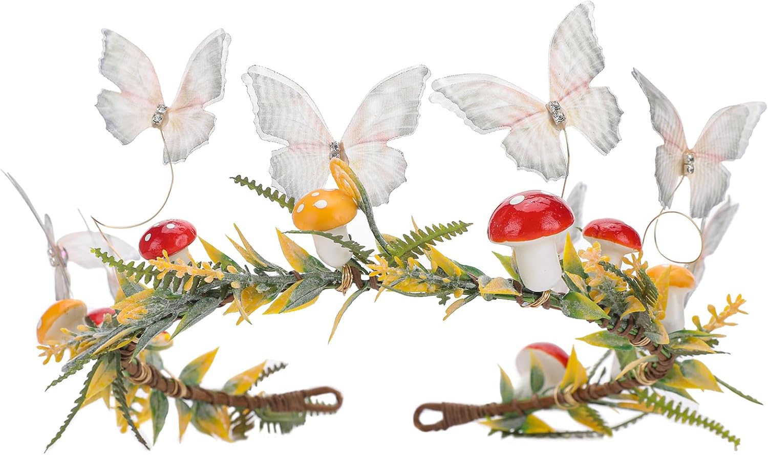 Butterfly Flower Crown Headband for Women Girls Halloween
