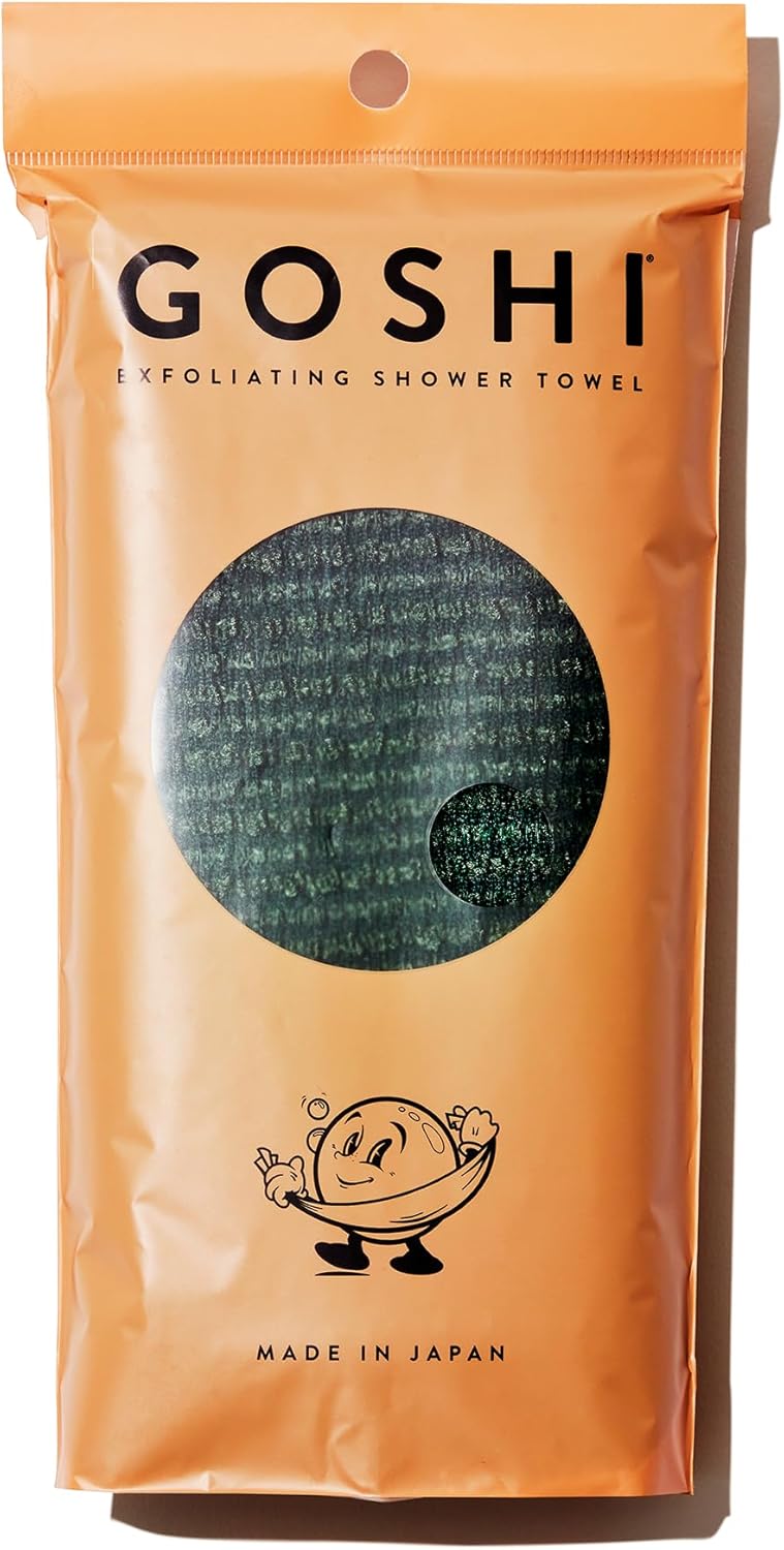 GOSHI Exfoliating Shower Towel - Moss Green