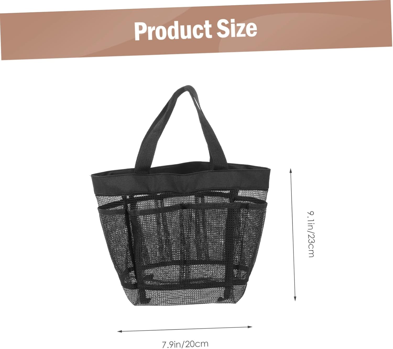 WOONEKY Beach Bag with 8 Pockets