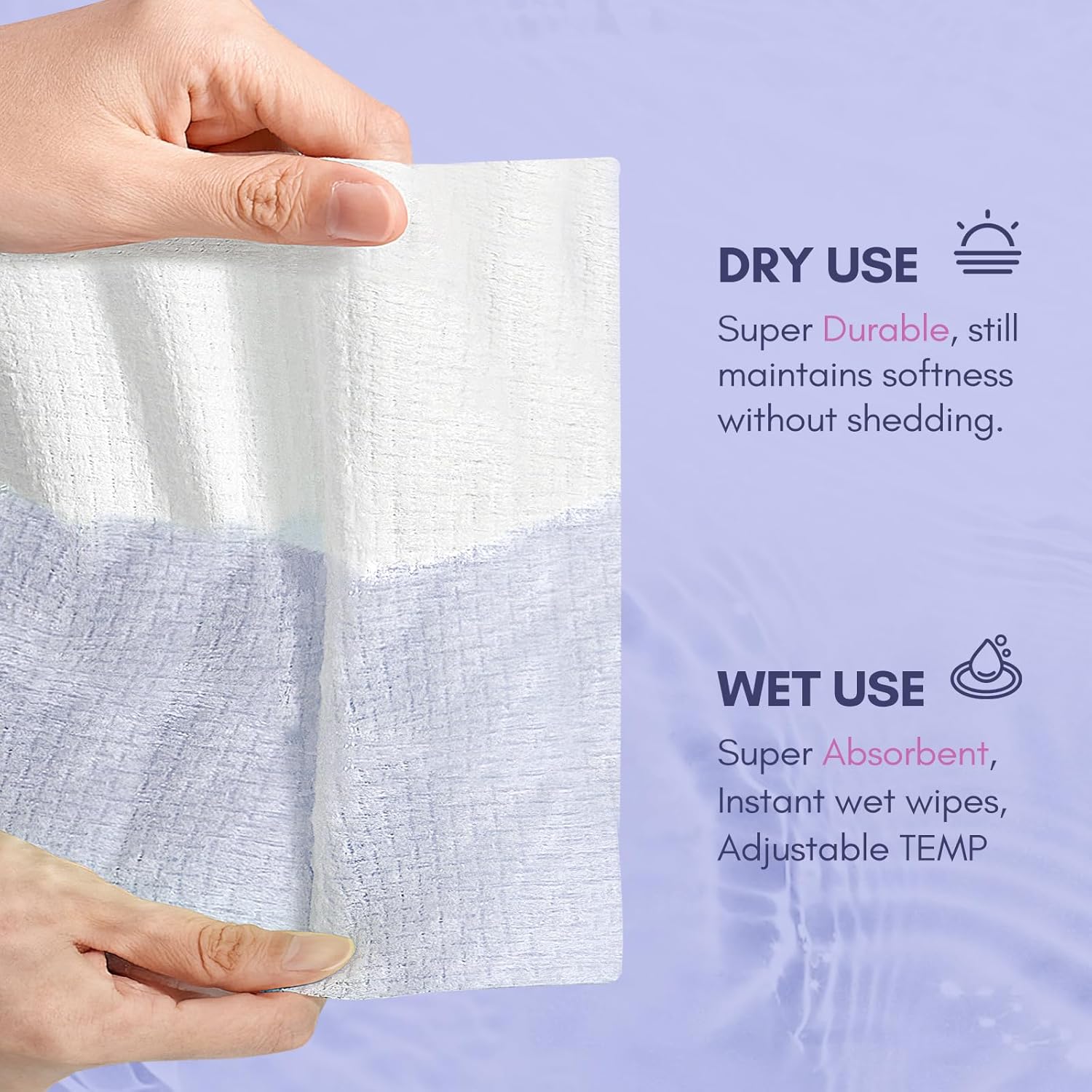 PoeticEHome Extra Thick Disposable Face Towel 2-Pack