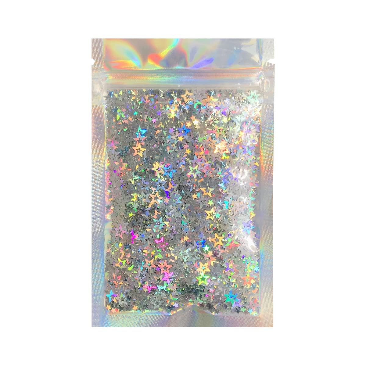 Electric Bliss Beauty Star Glitter Holographic Silver 15g