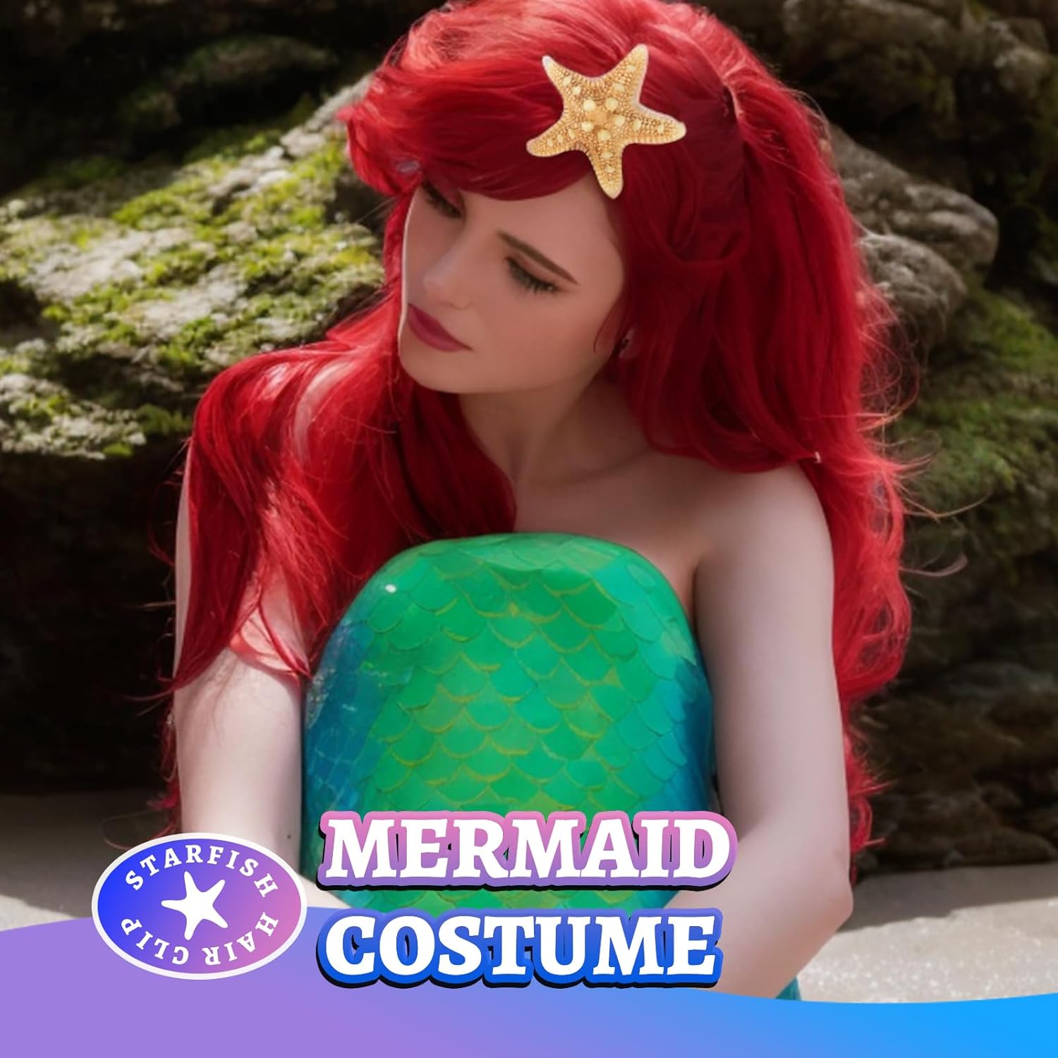YGDZ Mermaid Hair Clips Set with Glitter Gel