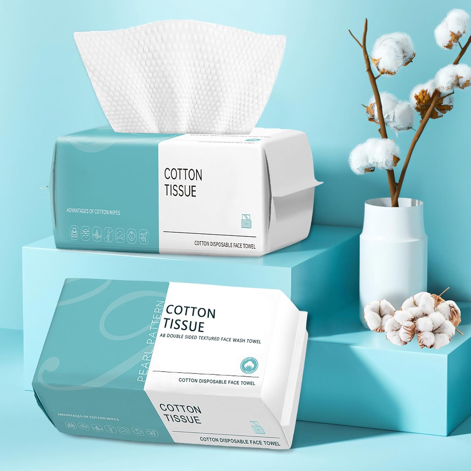 CHNLML Upgraded Thick Cotton Face Towel for Sensitive Skin