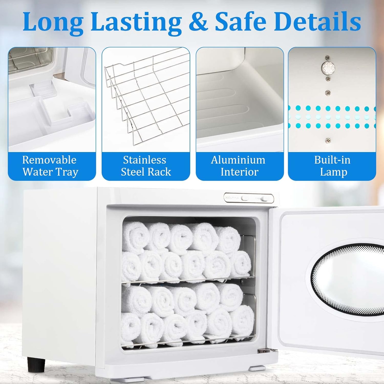 Hot Towel Cabinet 23L - Spa Towel Heater with See-Through Window