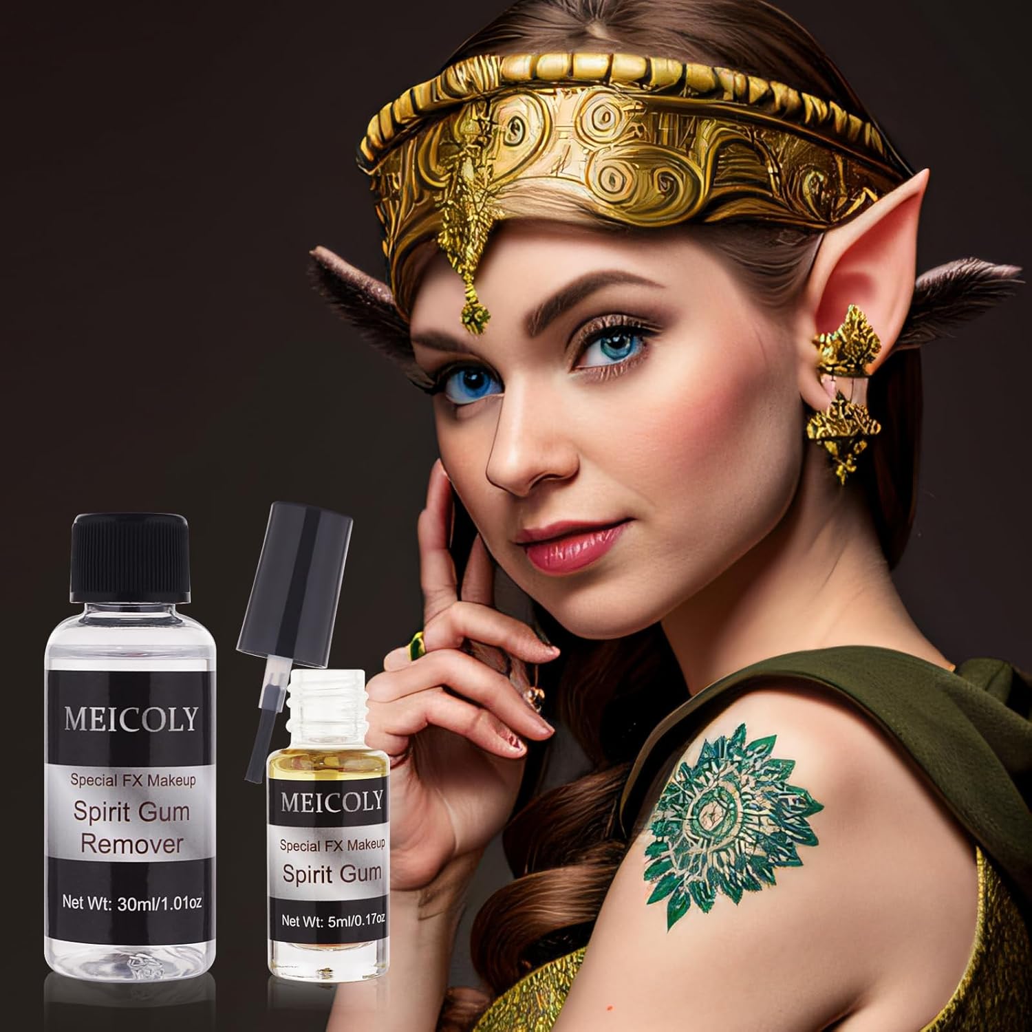MEICOLY Spirit Gum Adhesive and Remover Combo Kit