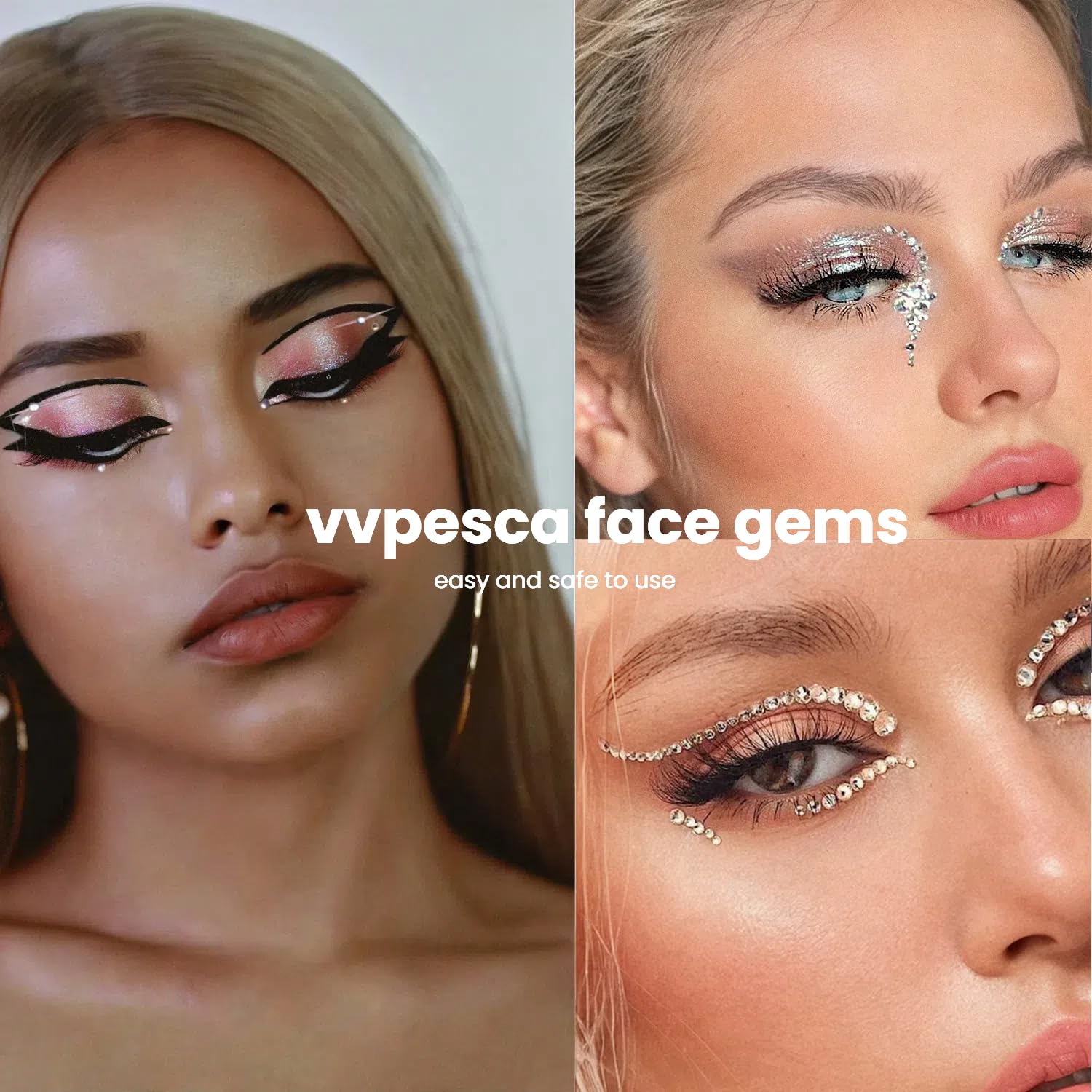 Heart Pearl Face Eye Gems for Makeup and Hair