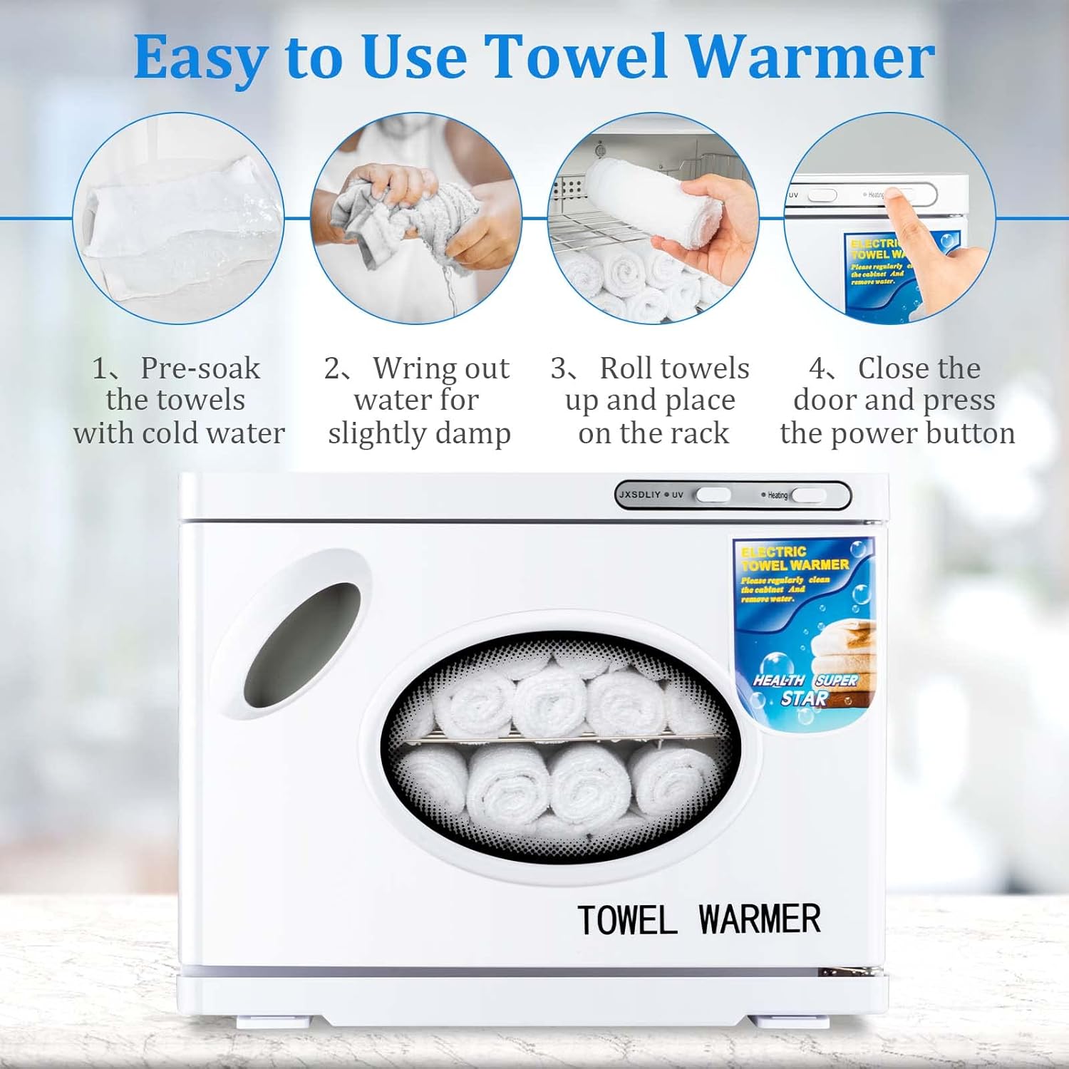 Hot Towel Cabinet 23L - Spa Towel Heater with See-Through Window