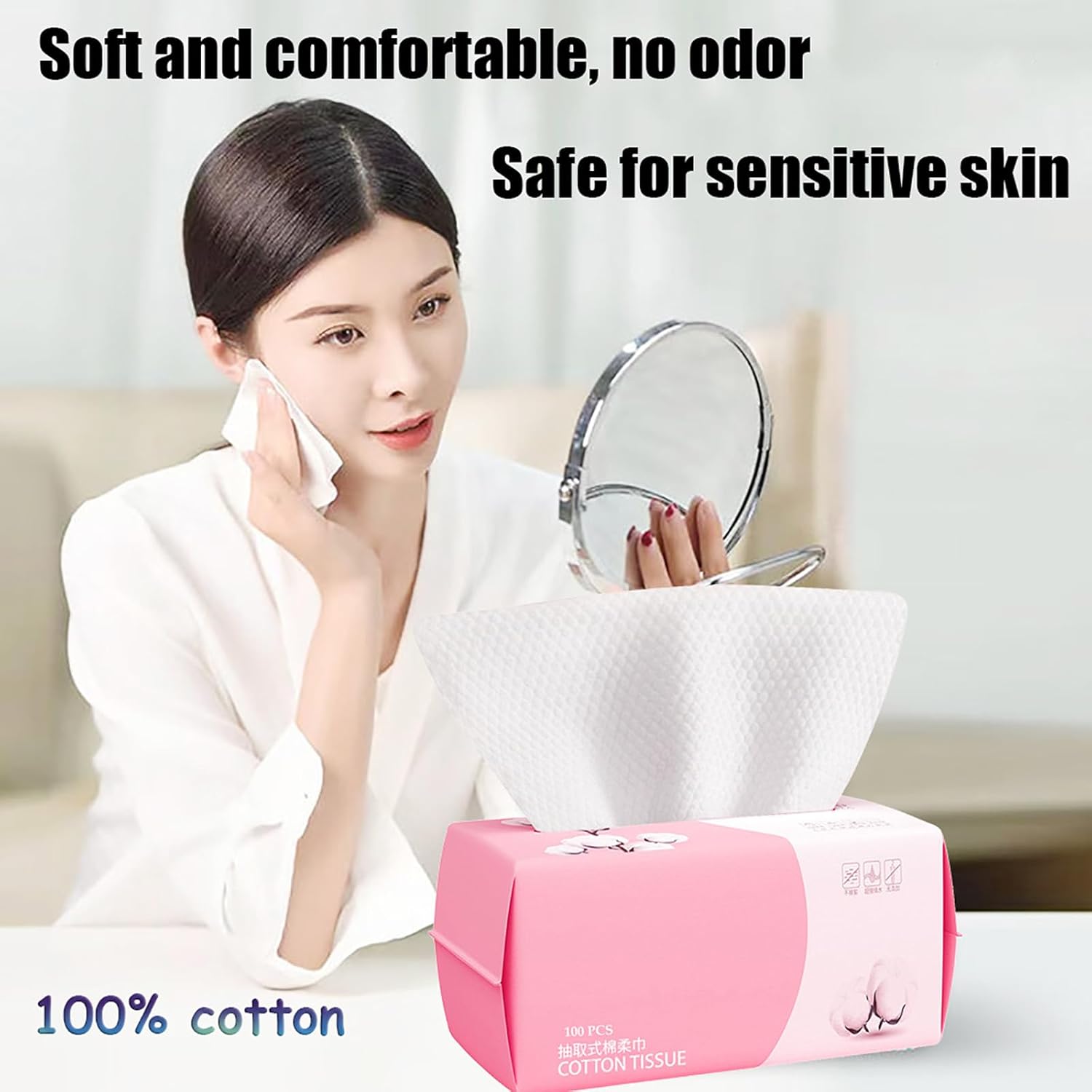 Hsxfl Disposable Face Towel 100 Count 4 Pack
