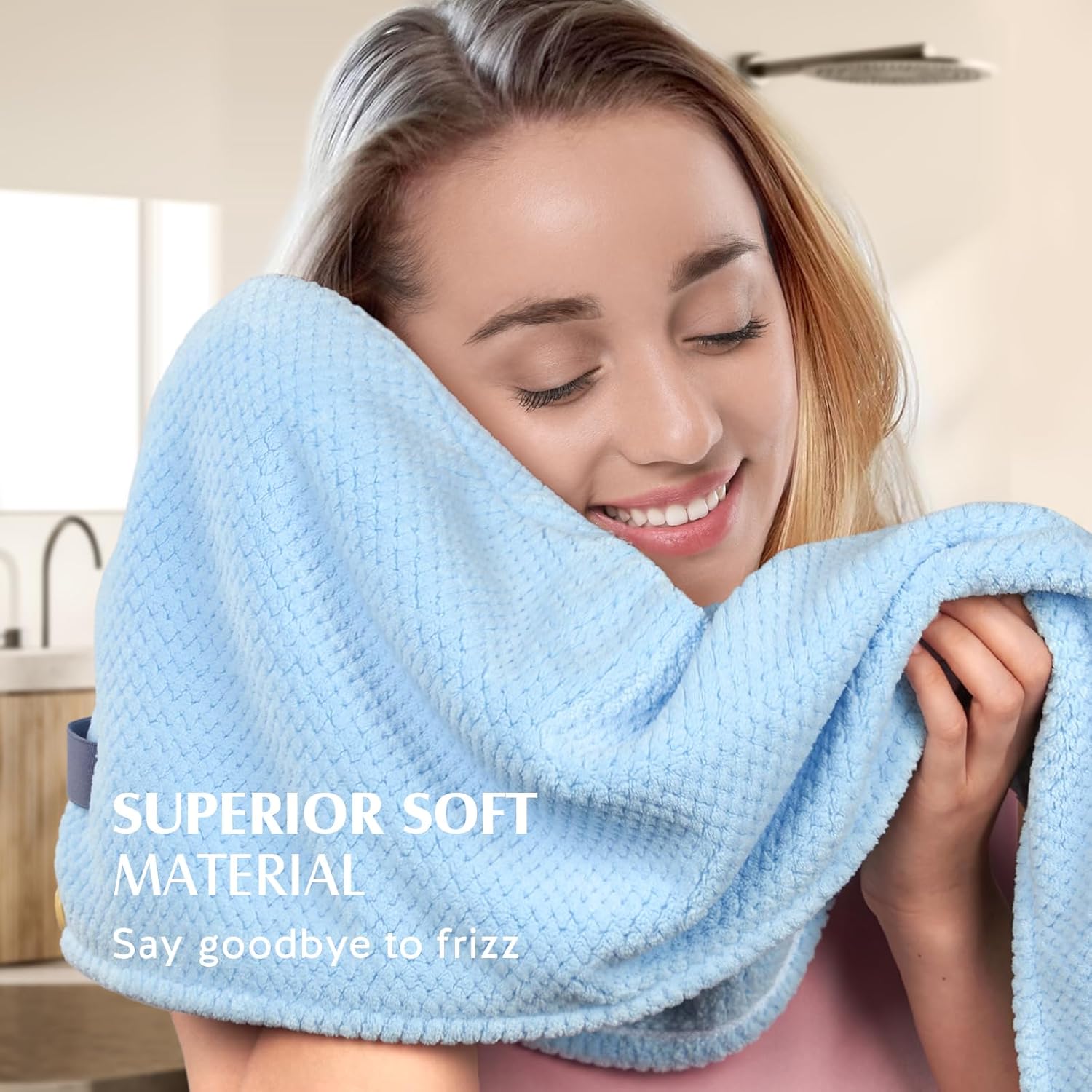 YFONG 3 Pack Microfiber Hair Towel Wrap