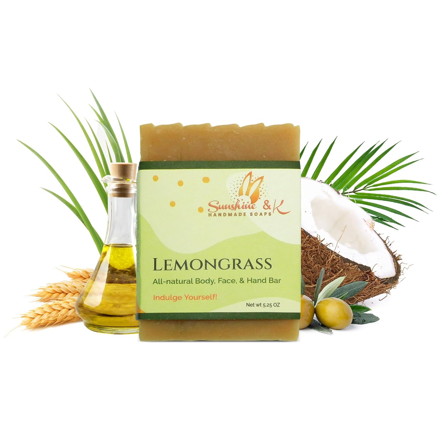 Lemongrass Body Hand Soap Bar - Natural Moisturizing