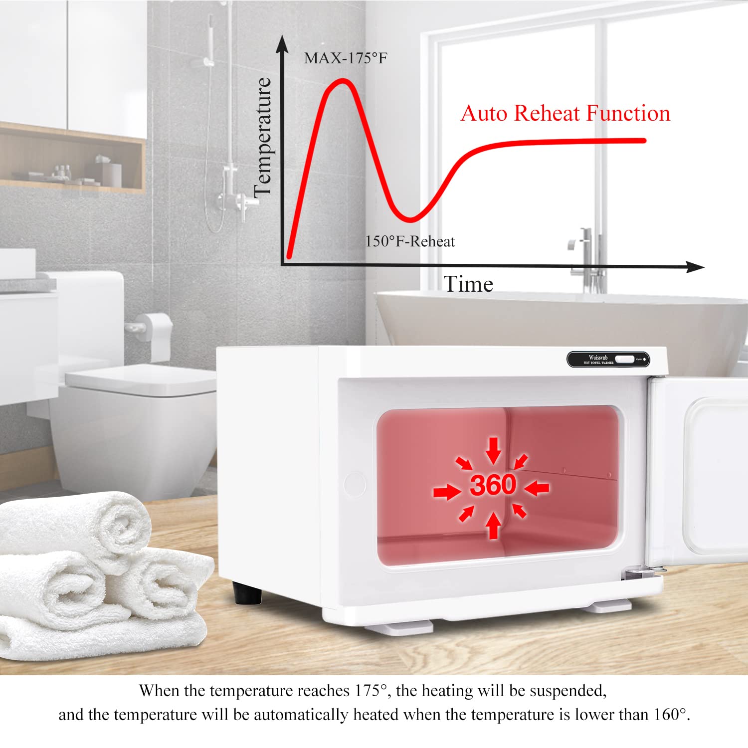 Professional Advanced Towel Warmer Cabinet with 8L Capacity