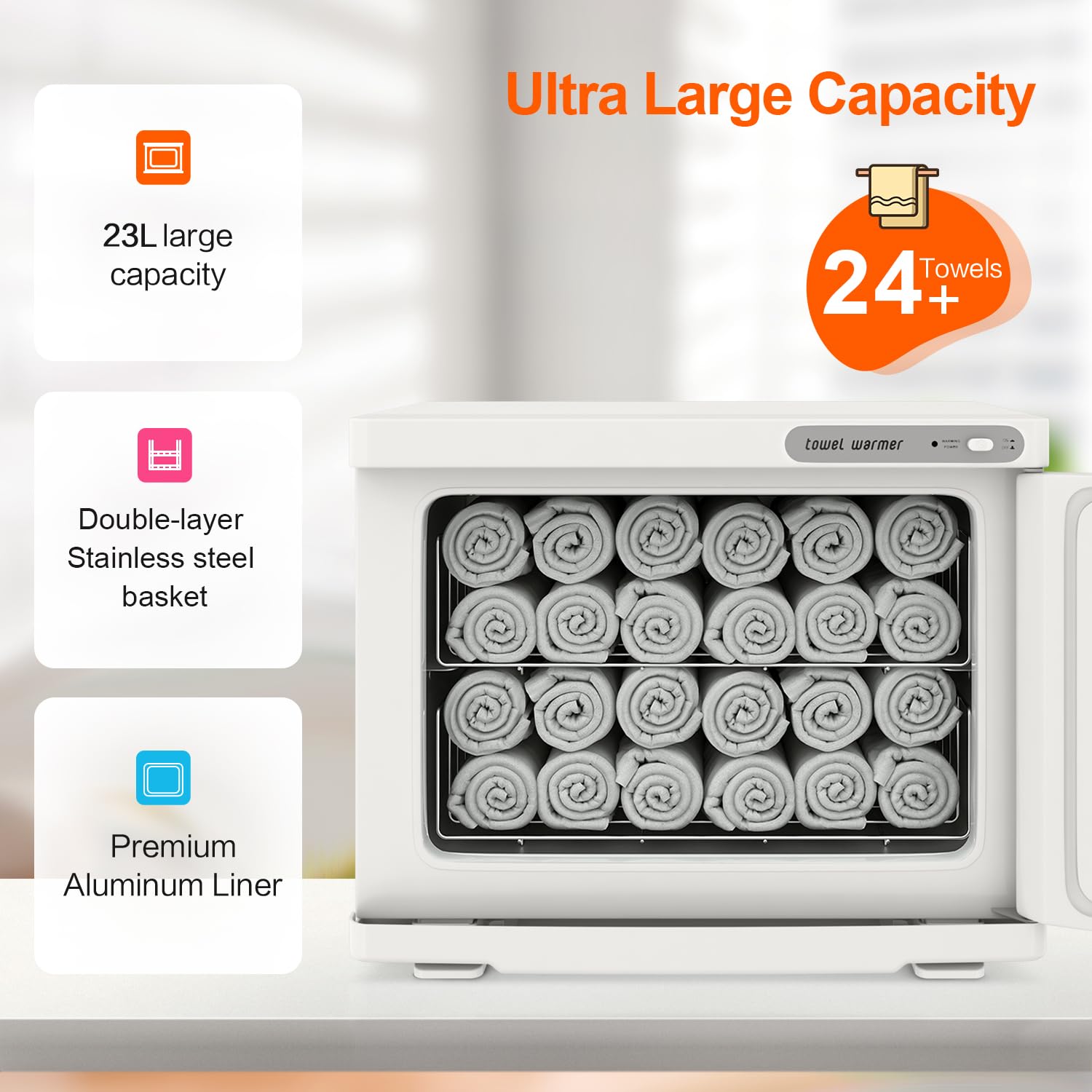 StateRiver 23L Towel Warmer Cabinet - White