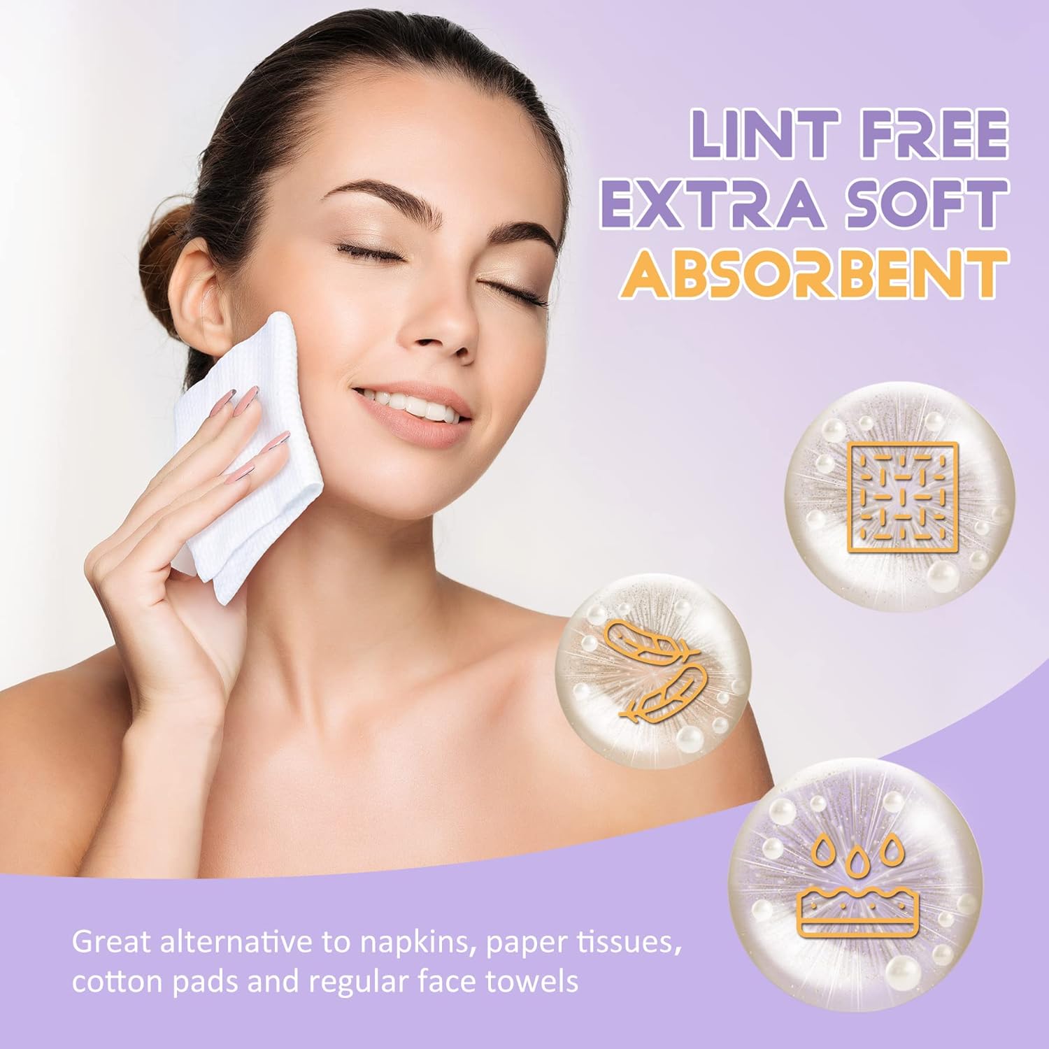 Primpro 100 Count Biodegradable Face Towels