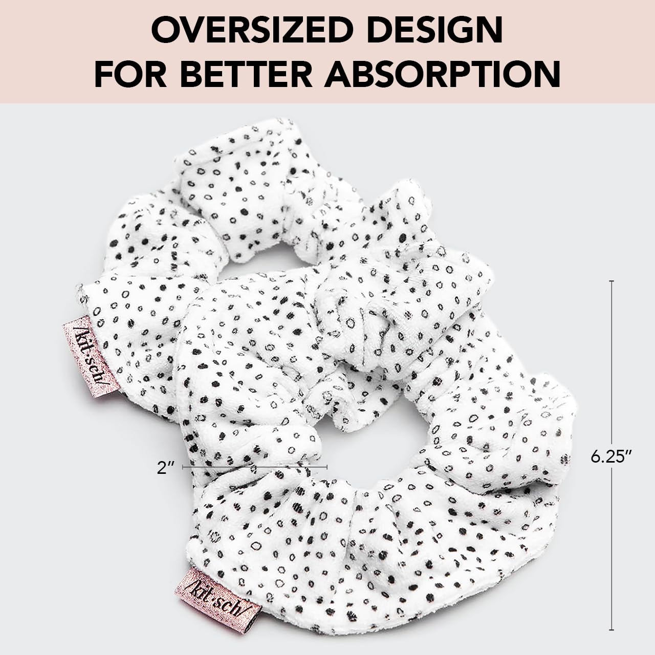 Kitsch Microfiber Hair Towel Scrunchie - 2 pcs - Dot