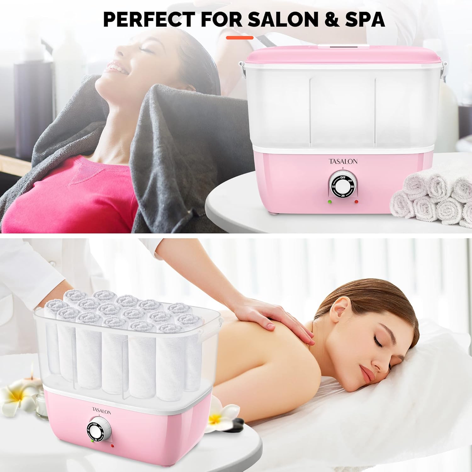TASALON Hot Towel Steamer for Facials and Spa Use