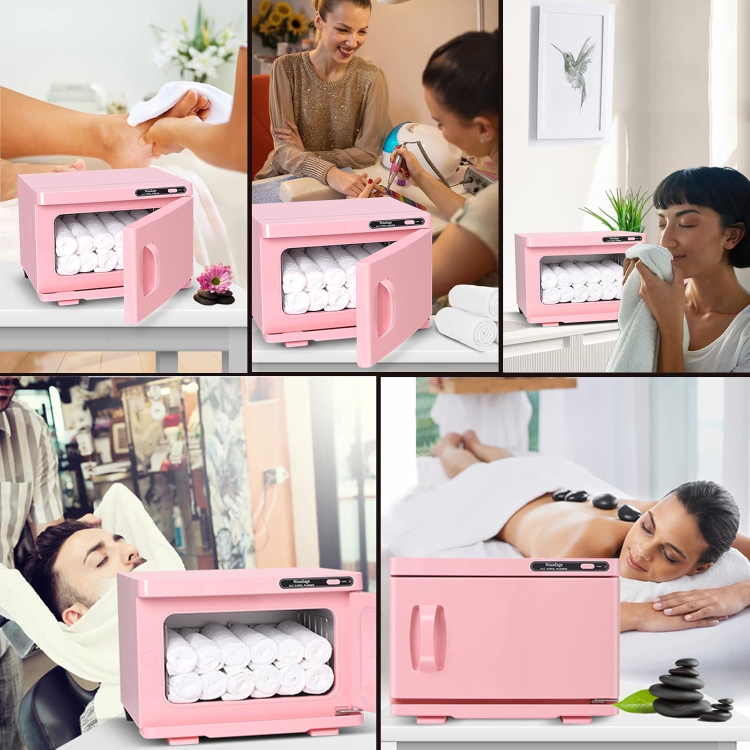 Hot Towel Warmer Cabinet 8L Pink