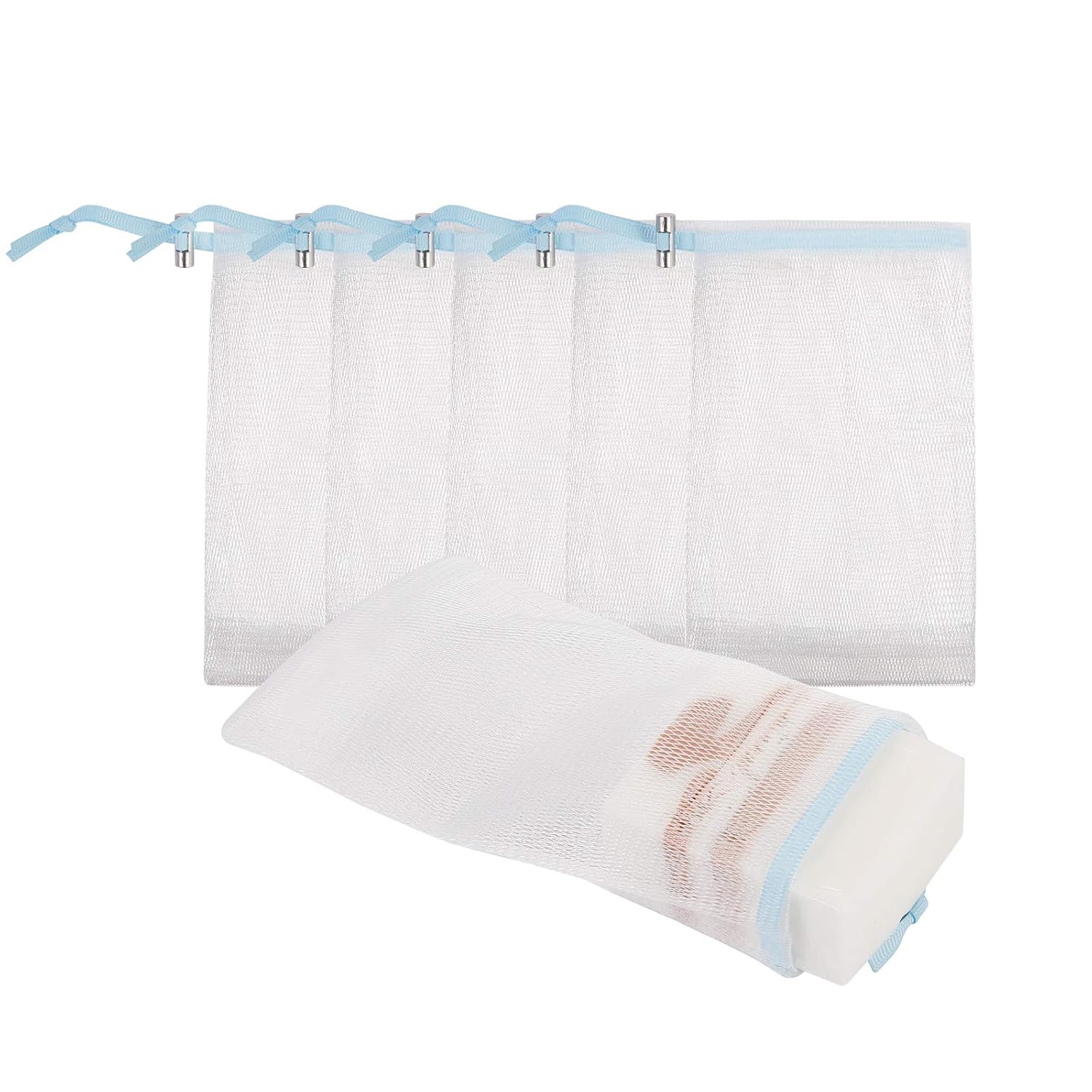 Cobahom 6 Pack Foaming Soap Saver Pouch Blue