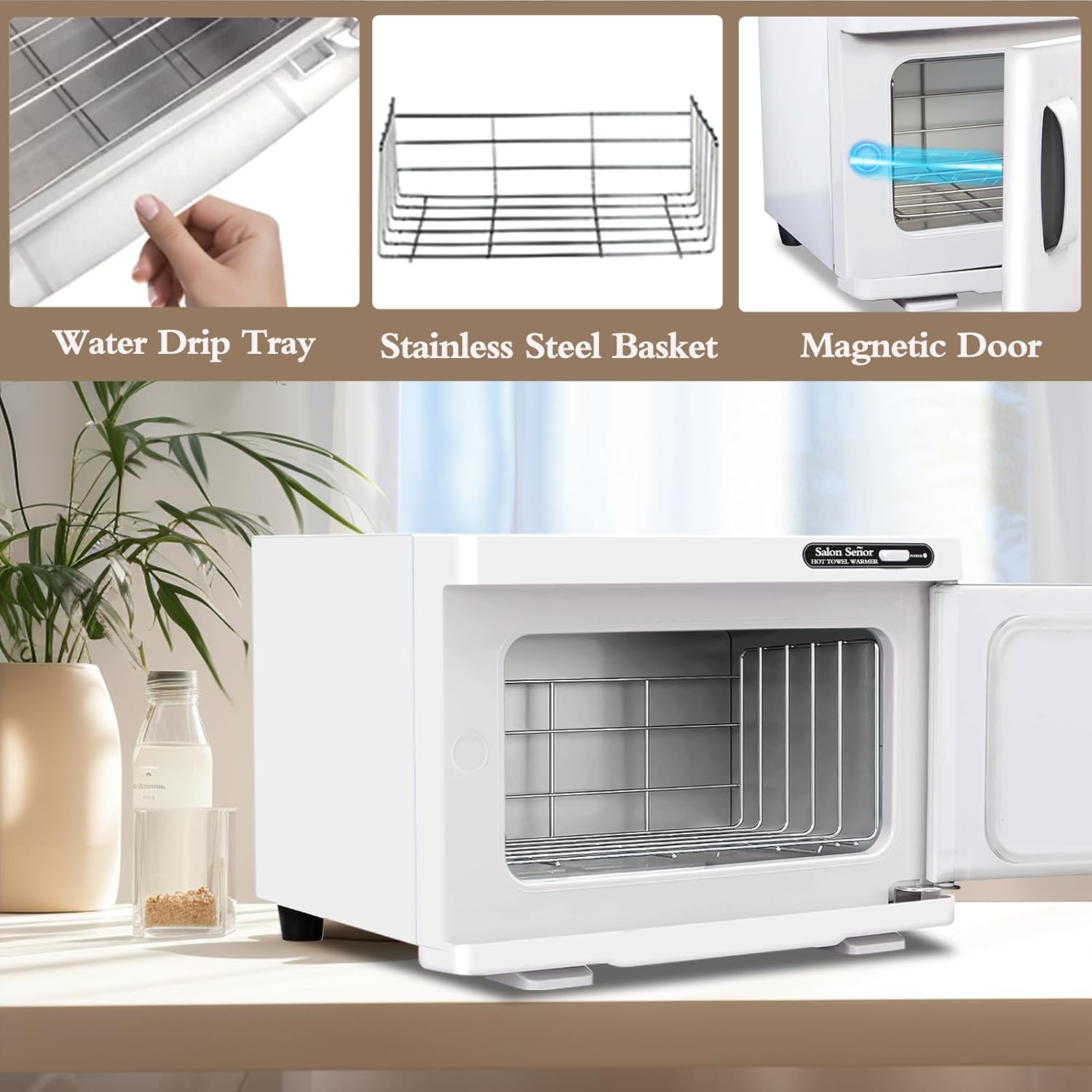 Hot Towel Warmer Cabinet 8L with Essential Oil Spot