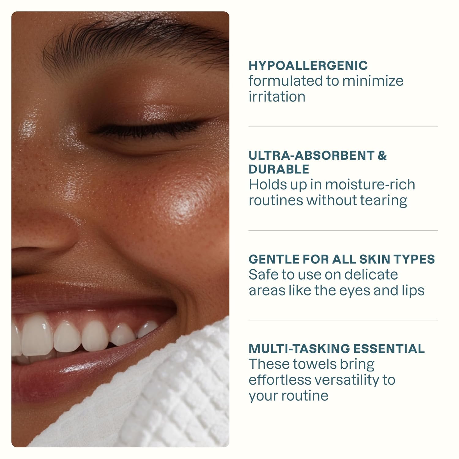 Cliganic Ultra-Absorbent Face Towels 50 Ct