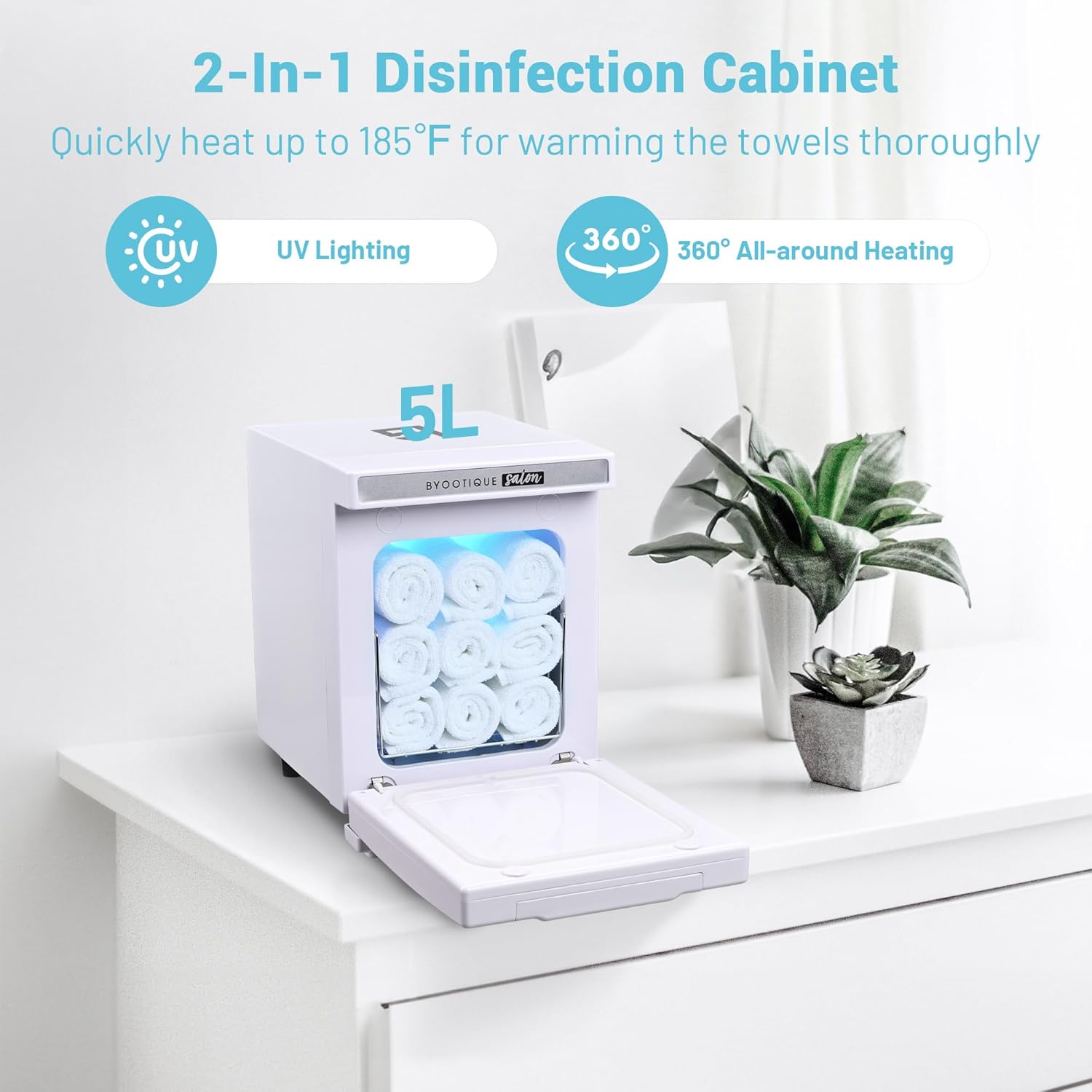 ZeHuoGe 5L Towel Warmer with Cabinet and Tray