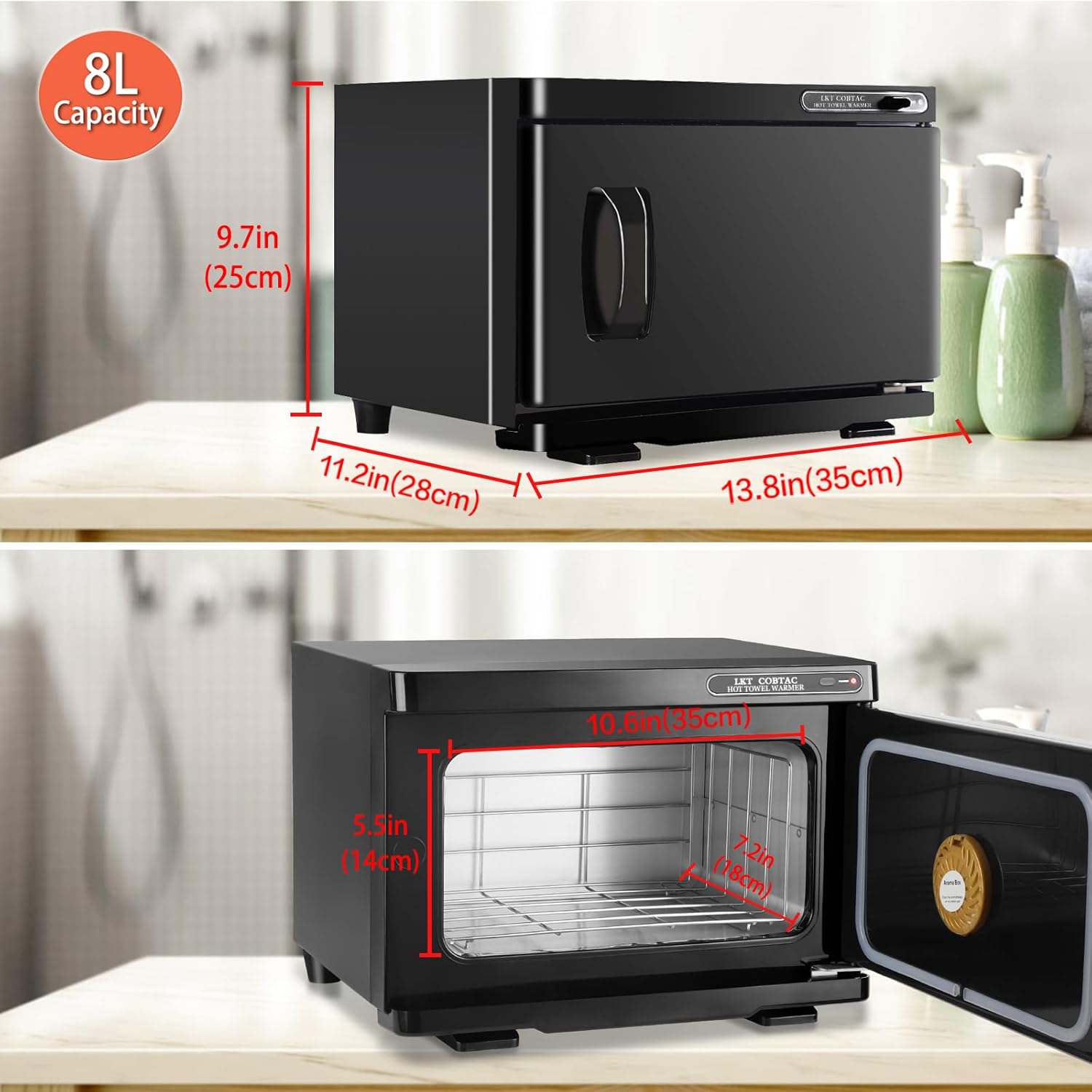 LKT COBTAC Hot Towel Warmer with 8L Capacity