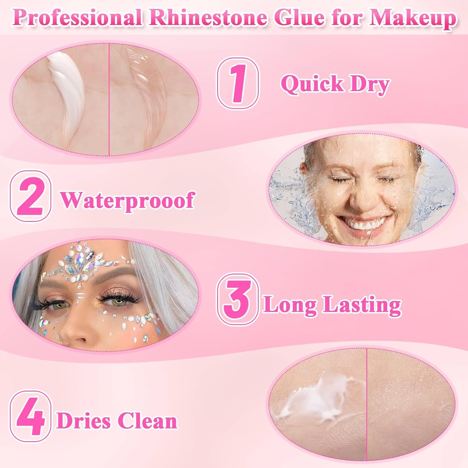 Shynek Face Glue for Rhinestones Glitter 1
