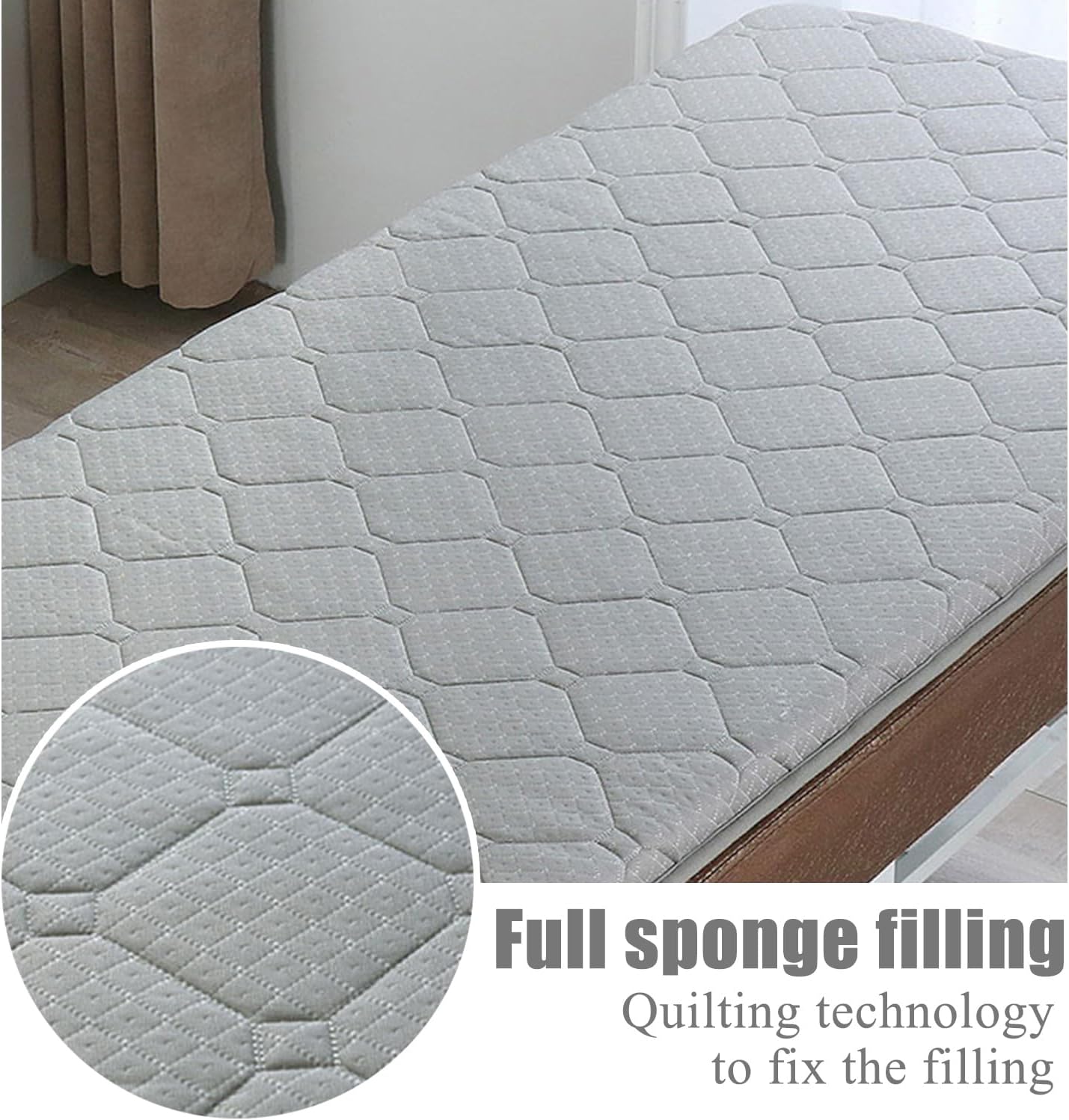 LDLCYCN Massage Mattress Topper with Anti-Slip Design