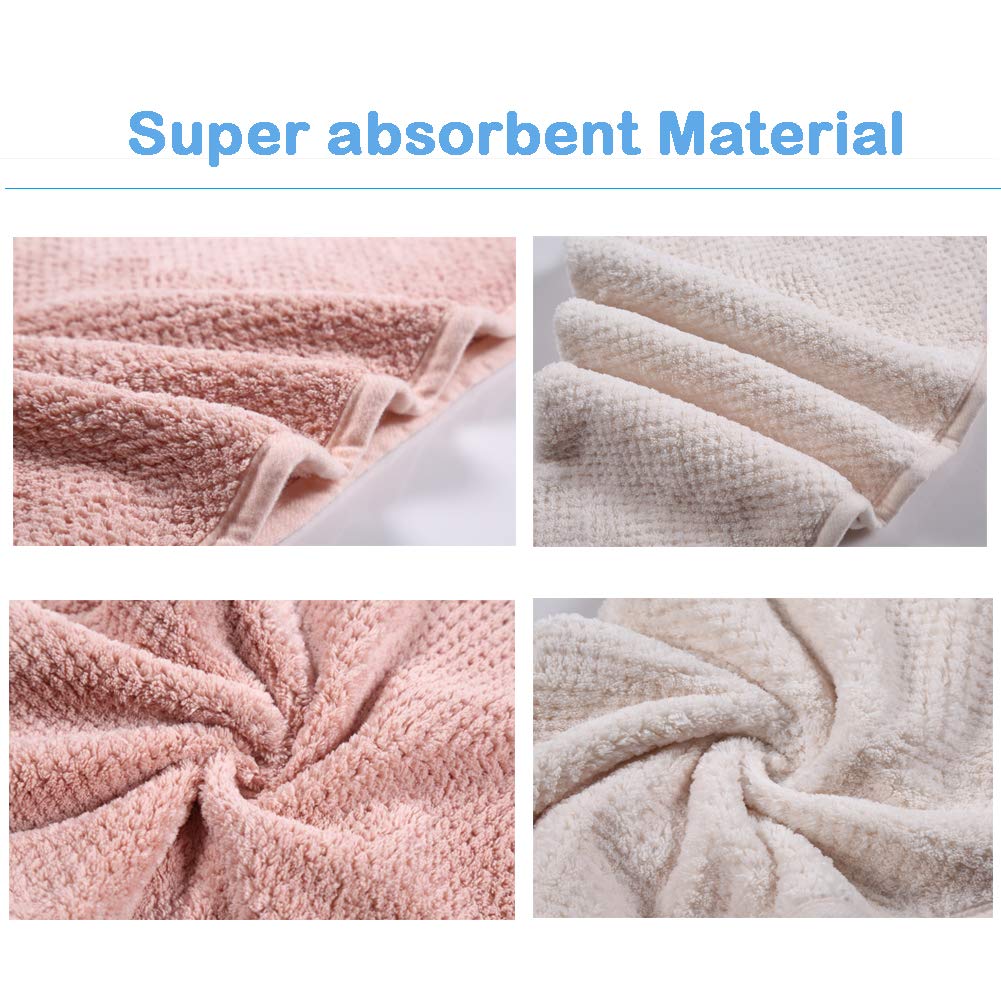 2 Pack Microfiber Hair Towel Wrap with Button 1