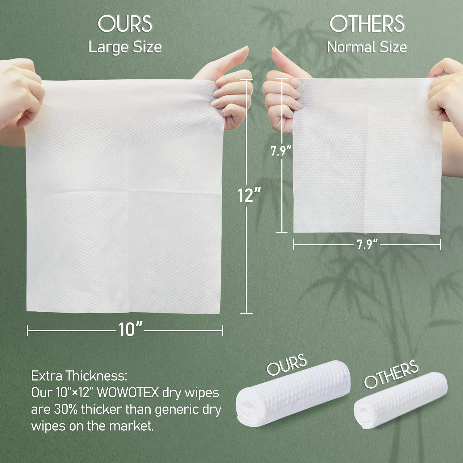 WOWOTEX Biodegradable Face Towels 1012 120 Count2 Box
