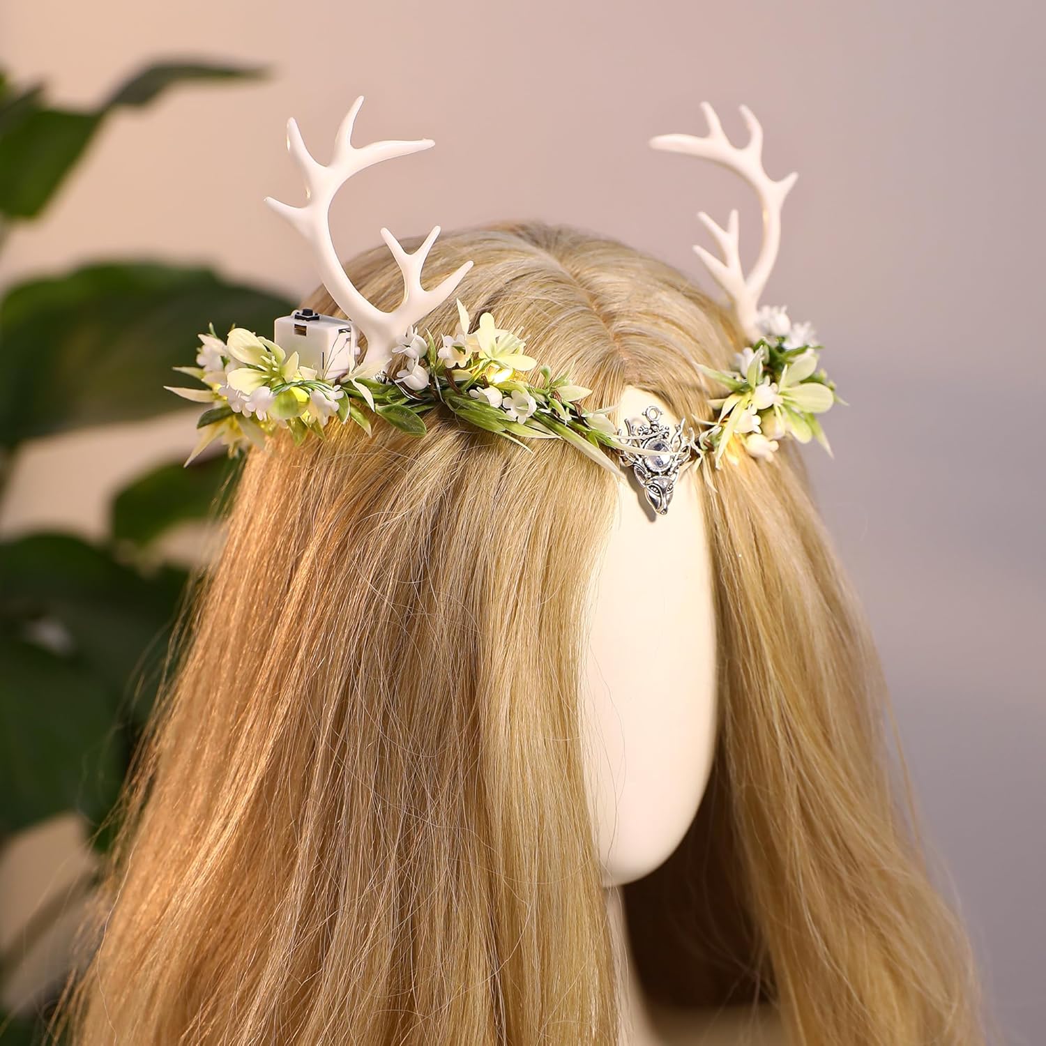 MOSTORY Light Up Antler Crown for Women