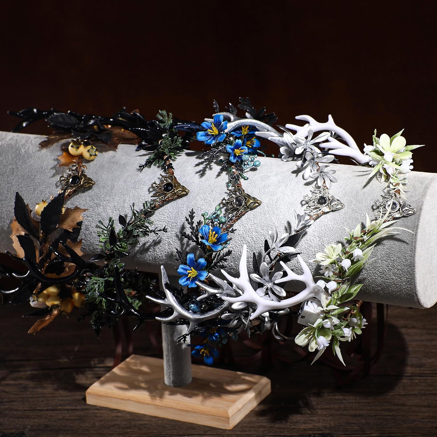 MOSTORY Light Up Antler Crown for Women