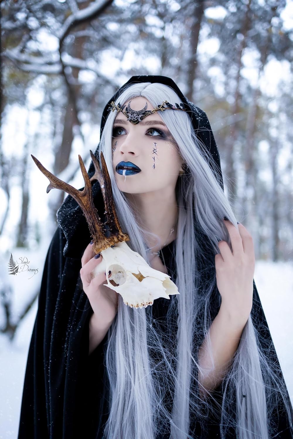 MOSTORY Handmade Moon Elf Crown for Women Girls