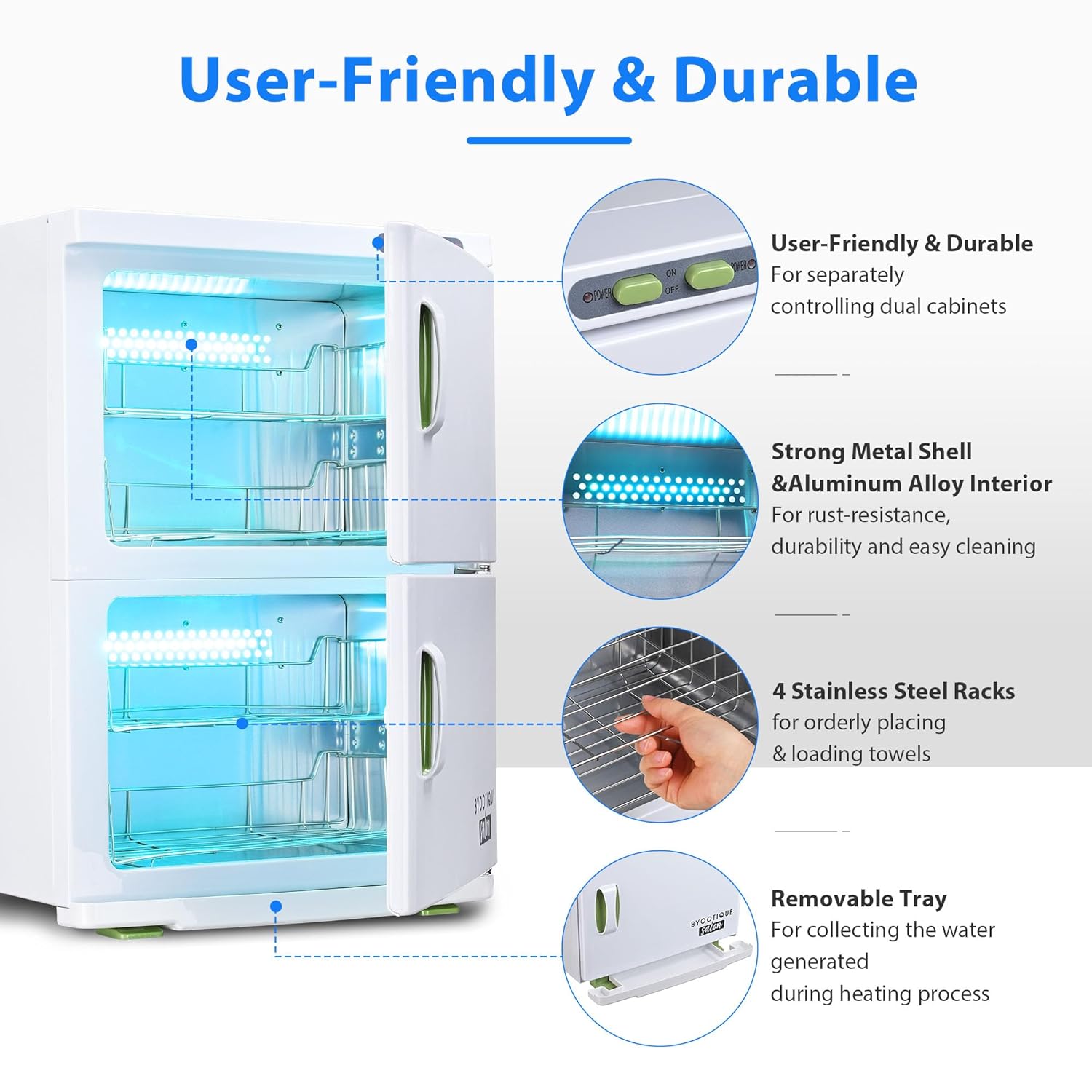 BYOOTIQUE Hot Towel Warmer Cabinet 46L