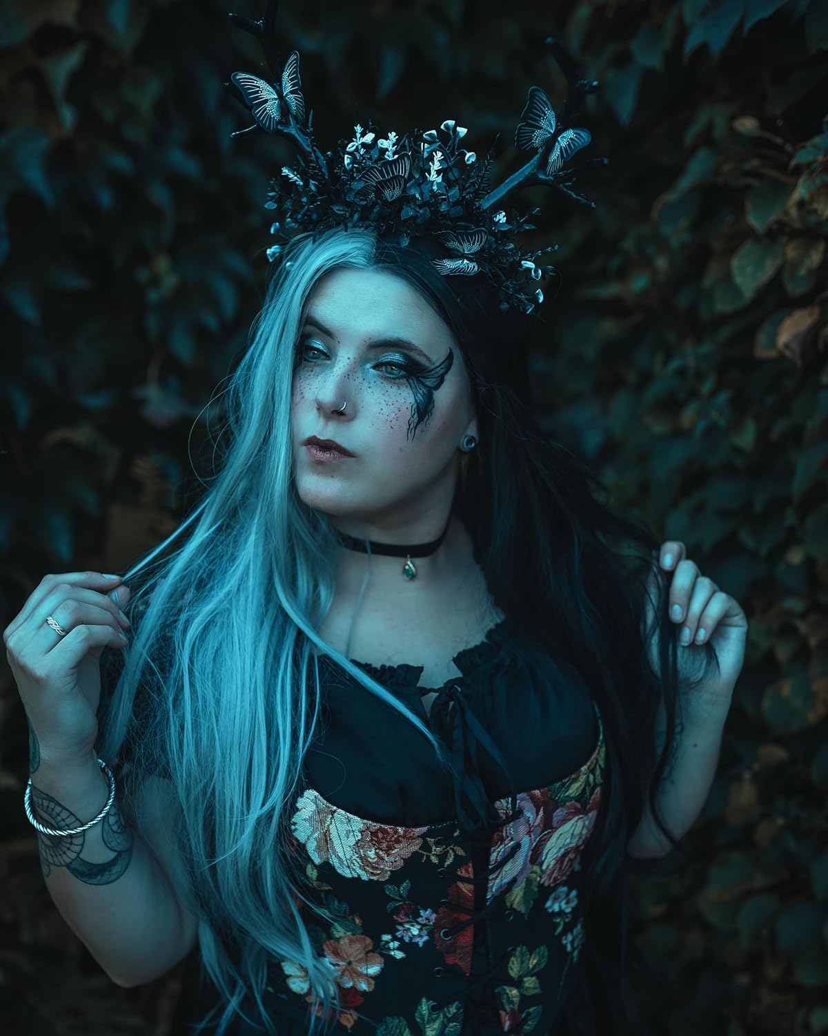 MOSTORY Gothic Black Deer Antlers Headband for Women Girls