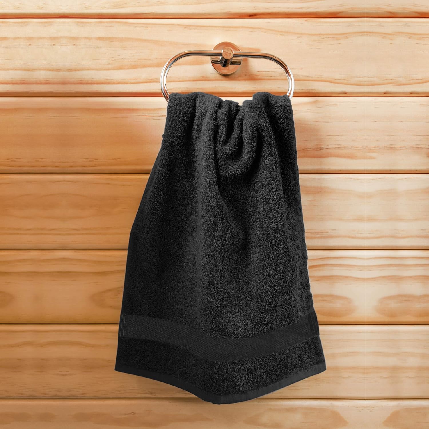 Utopia Towels 24 Pack Cotton Salon Towels 16x27 Inches Black