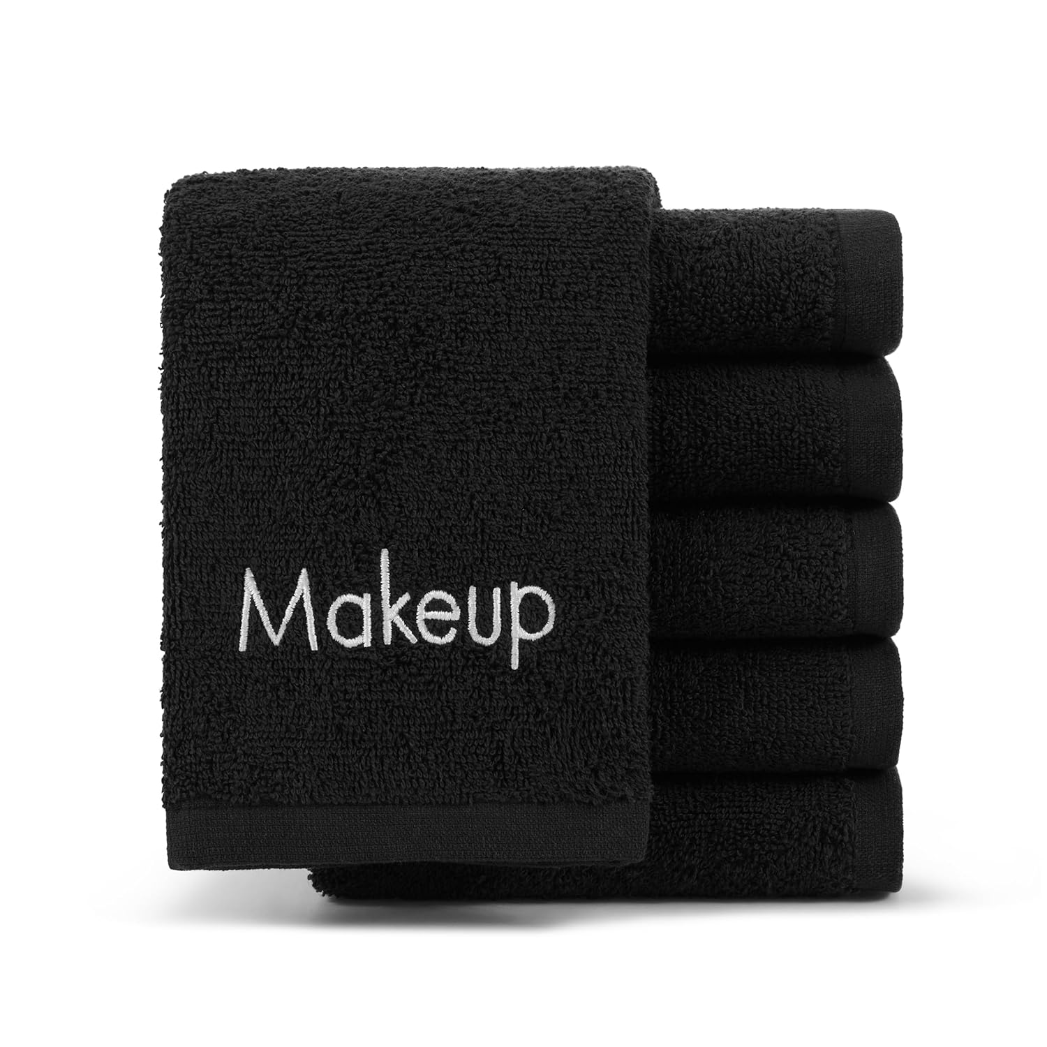 Arkwright Makeup Towels - Pack of 6 - 13x13 in Black