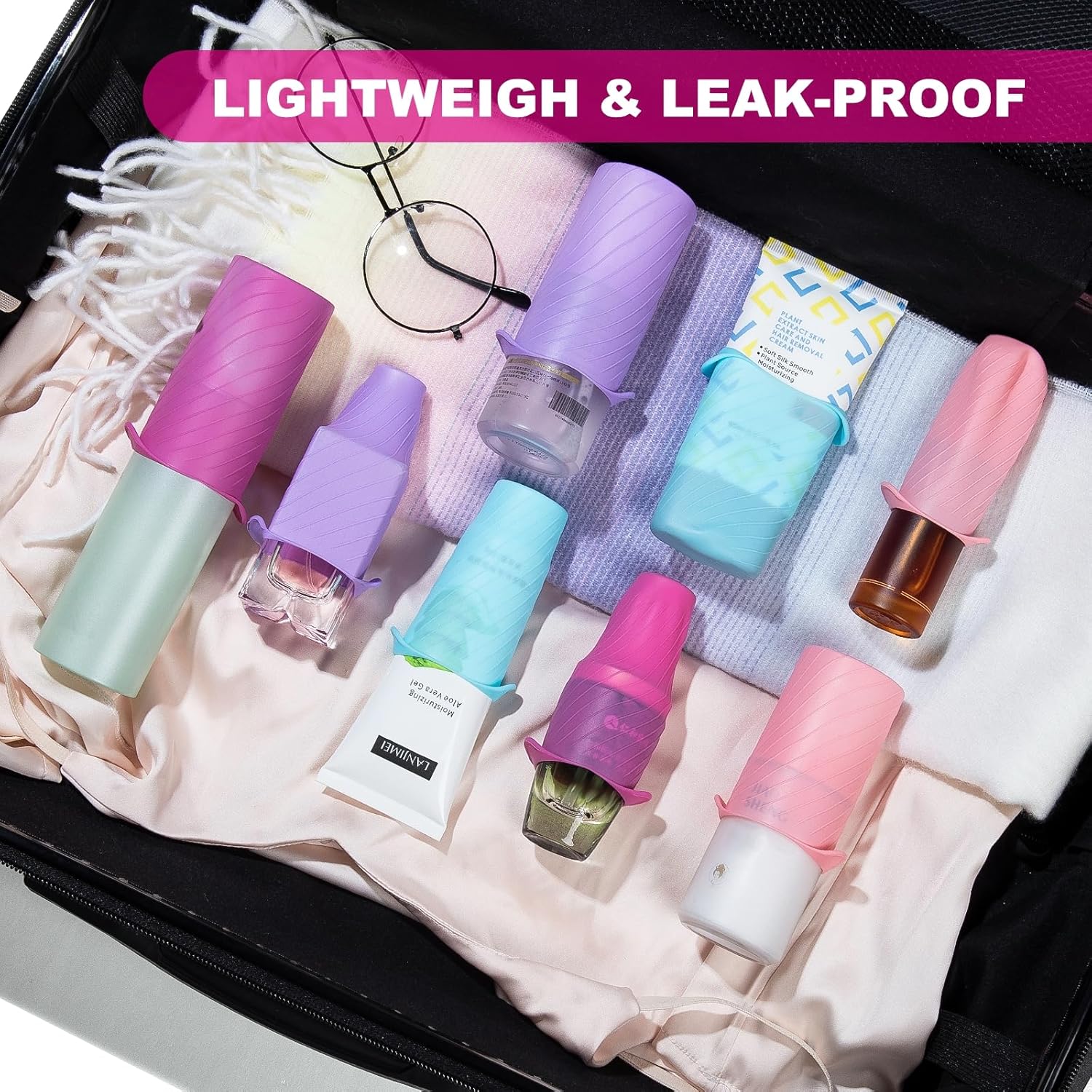 Mrsdry Leak Proof Bottle Covers 8 Pack Travel Essentials