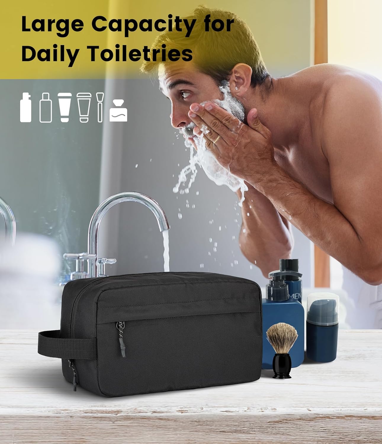 Vorspack Mens Toiletry Bag - Dopp Kit Travel Bag