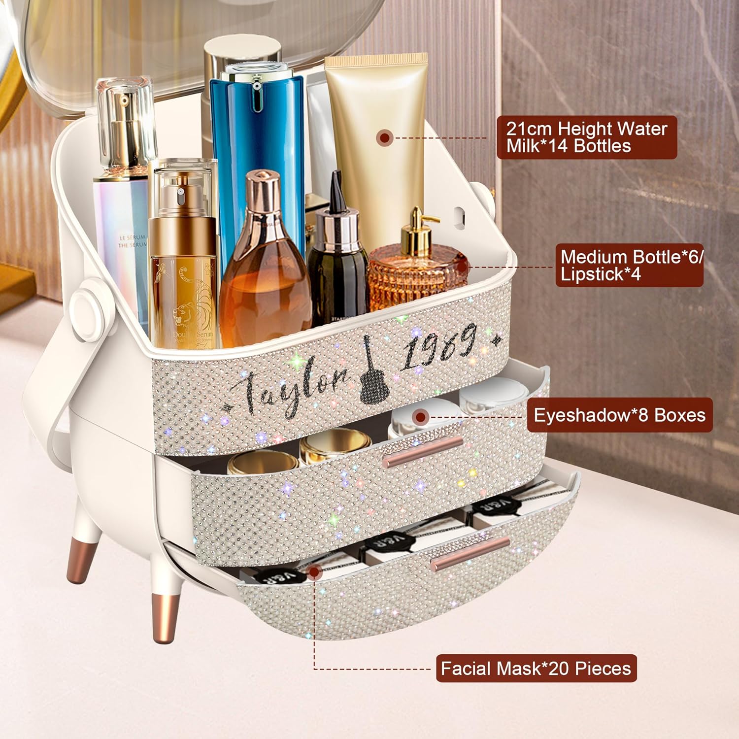 Bling Makeup Organizer for Teen Girl Gift 1