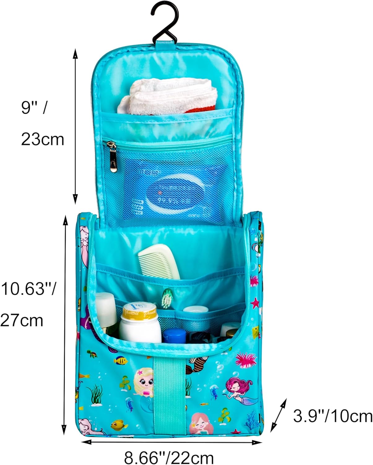 Cute Cartoon Hanging Kids Toiletry Bag Mermaid